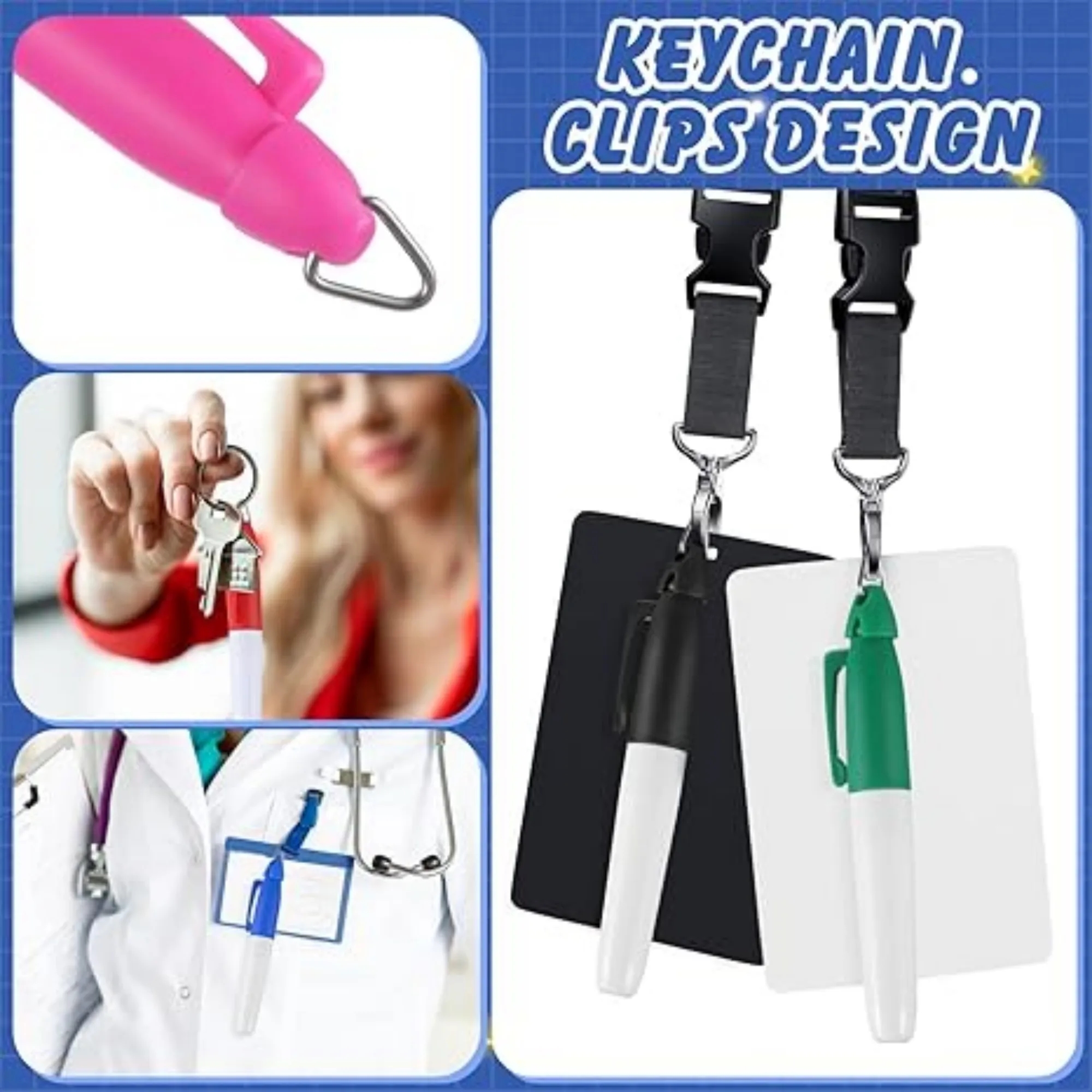 Mini Golf Permanent Markers with Keychain Clips 13