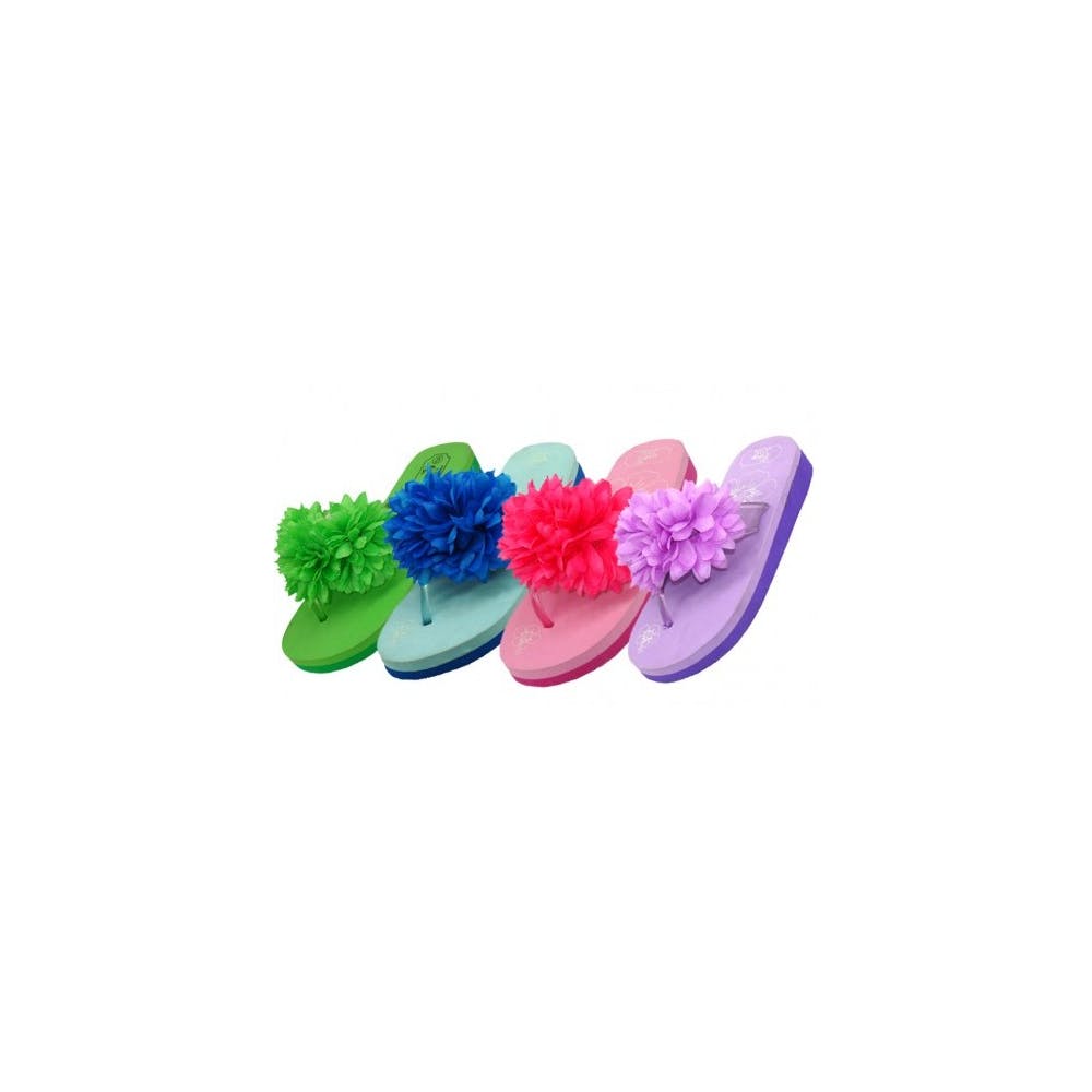 Women's Flower Top Flip-Flops - Assorted Colors 3