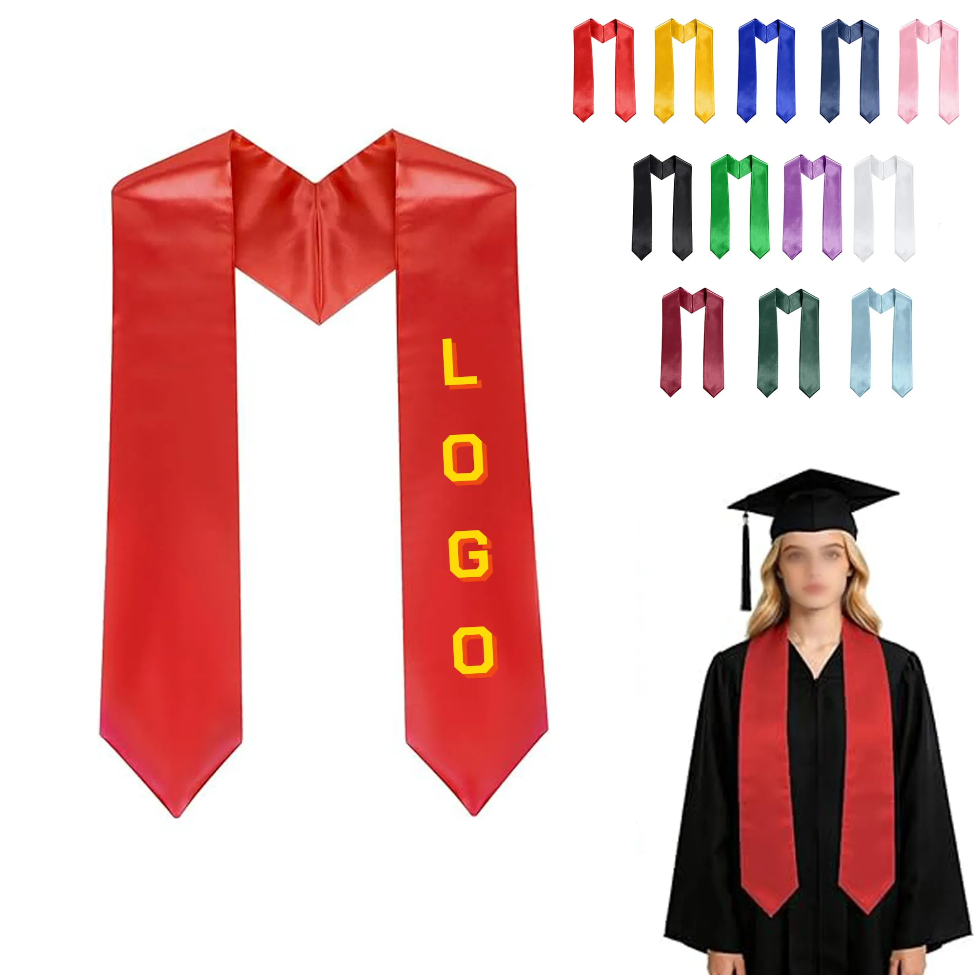 Mall Unisex Adult Plain Graduation Stole 16