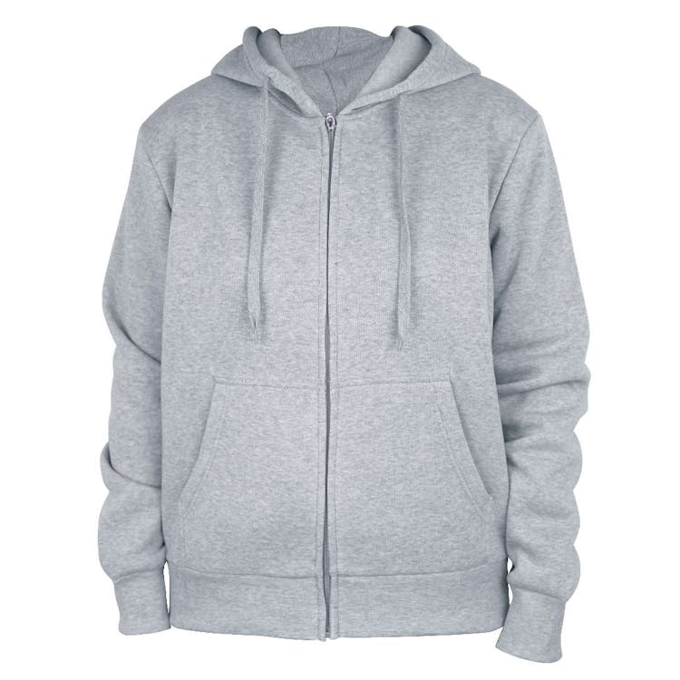 Ladies Full Zip Hoodies - Size S-XL Light Gray, custom hoodie or sweatshirt with logo imprint 3