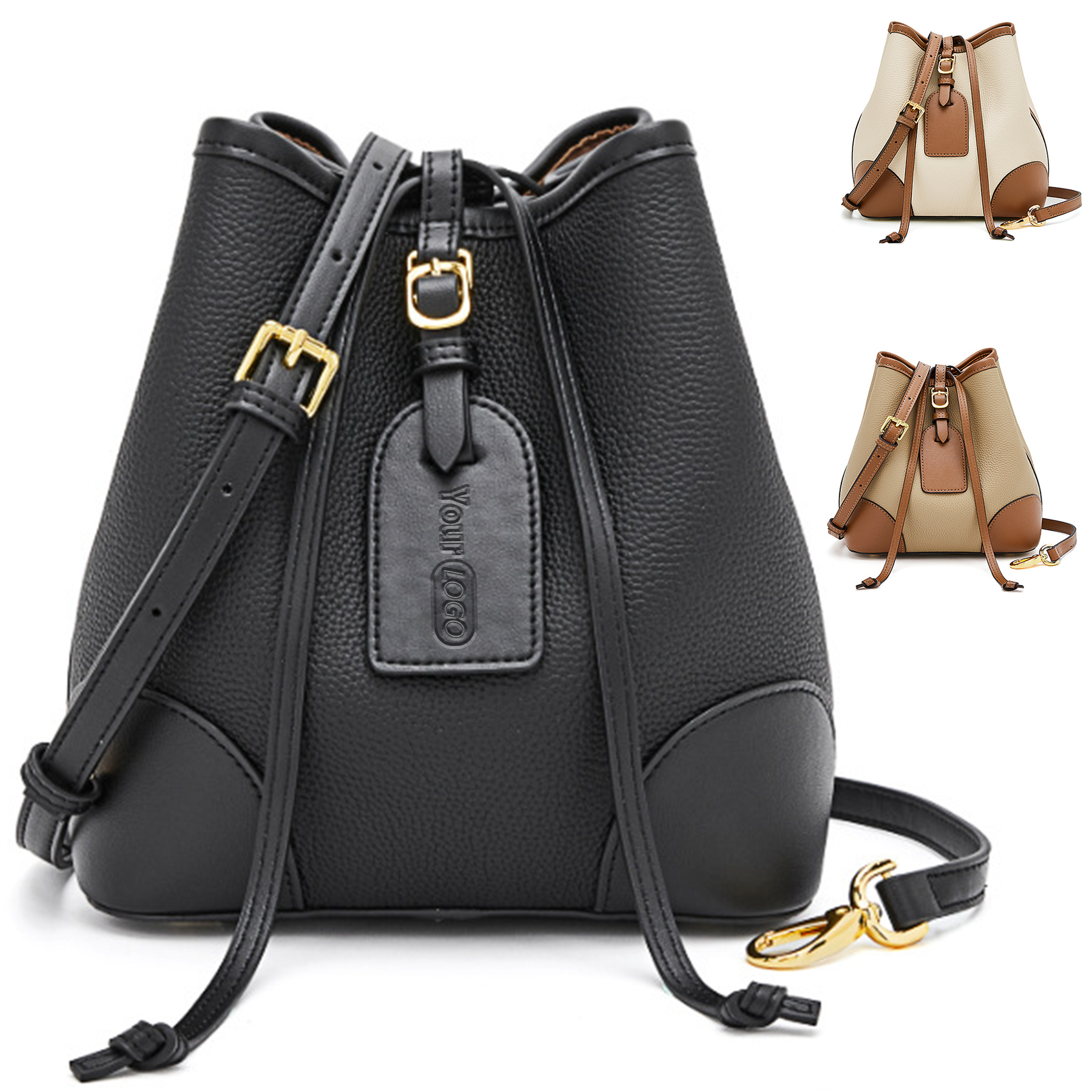 Bucket Genuine Leather Bag For Women 3