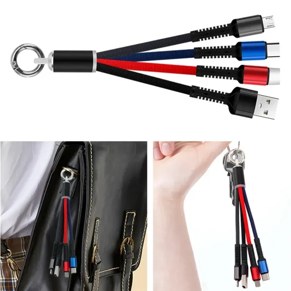 Custom 3 in 1 Universal Charging Cable Keychain — Multi Connector Tech Giveaway 2