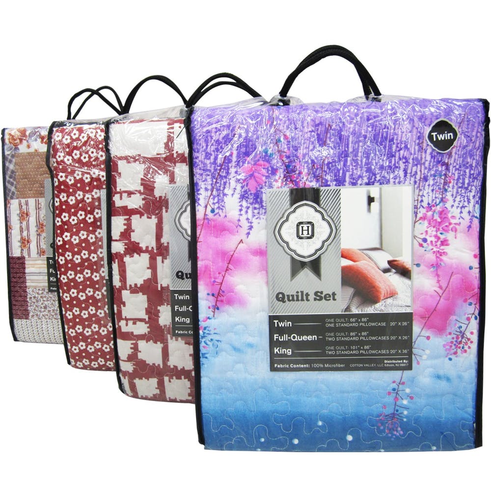 2 Piece Twin Printed Quilt With Pillow Case 2316354 Coastal