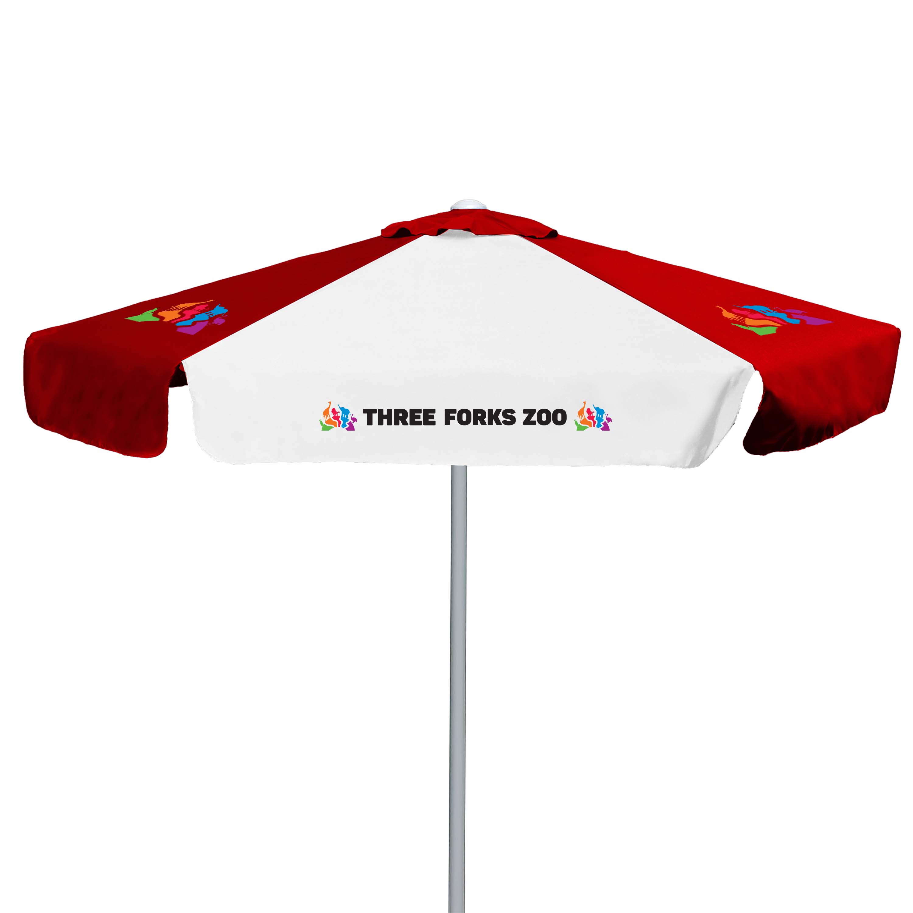 7' E-Z Glide Market Umbrella Kit with Valance (6 Imprints) 4