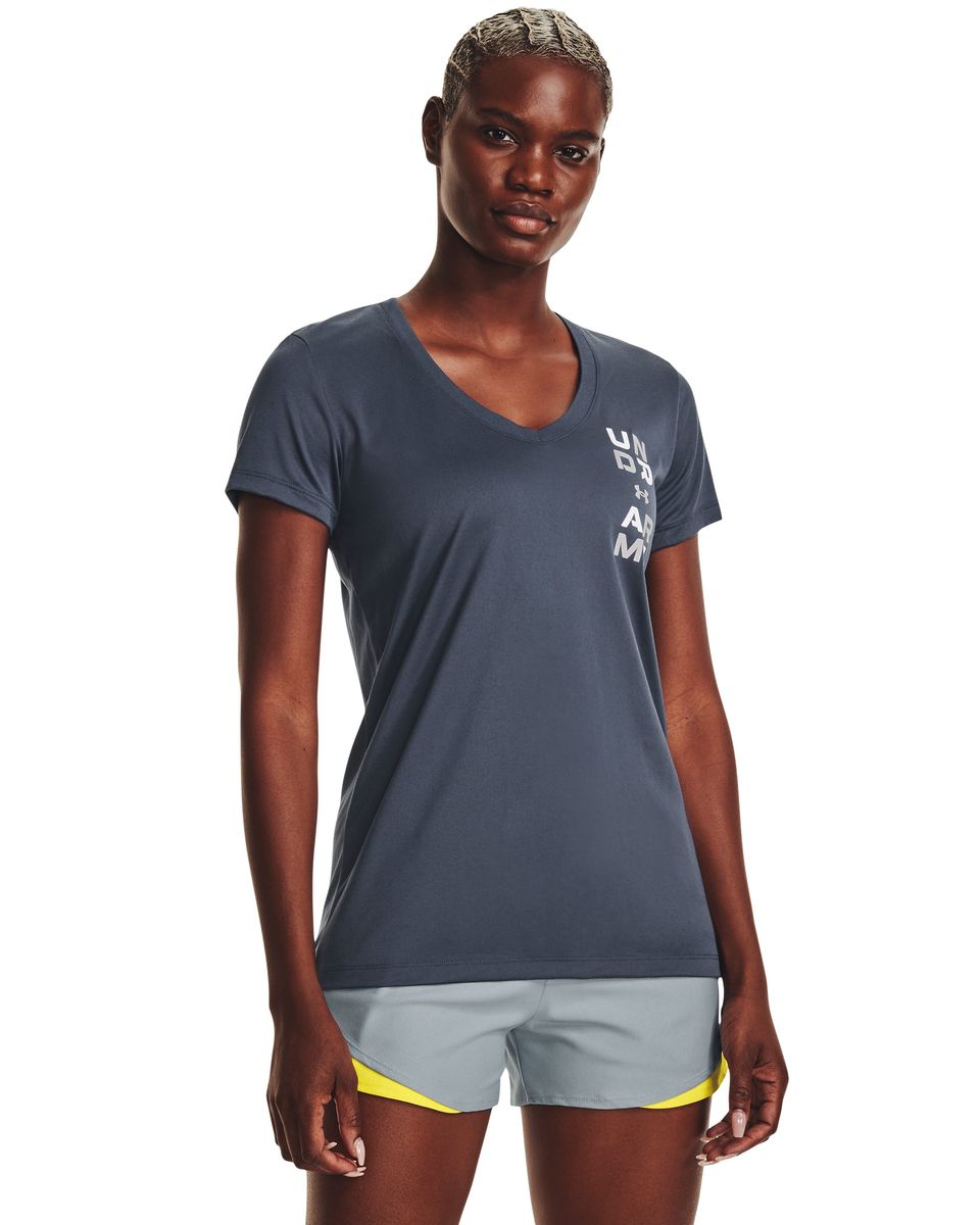 Women's UA Tech Graphic V-Neck Short Sleeve  13