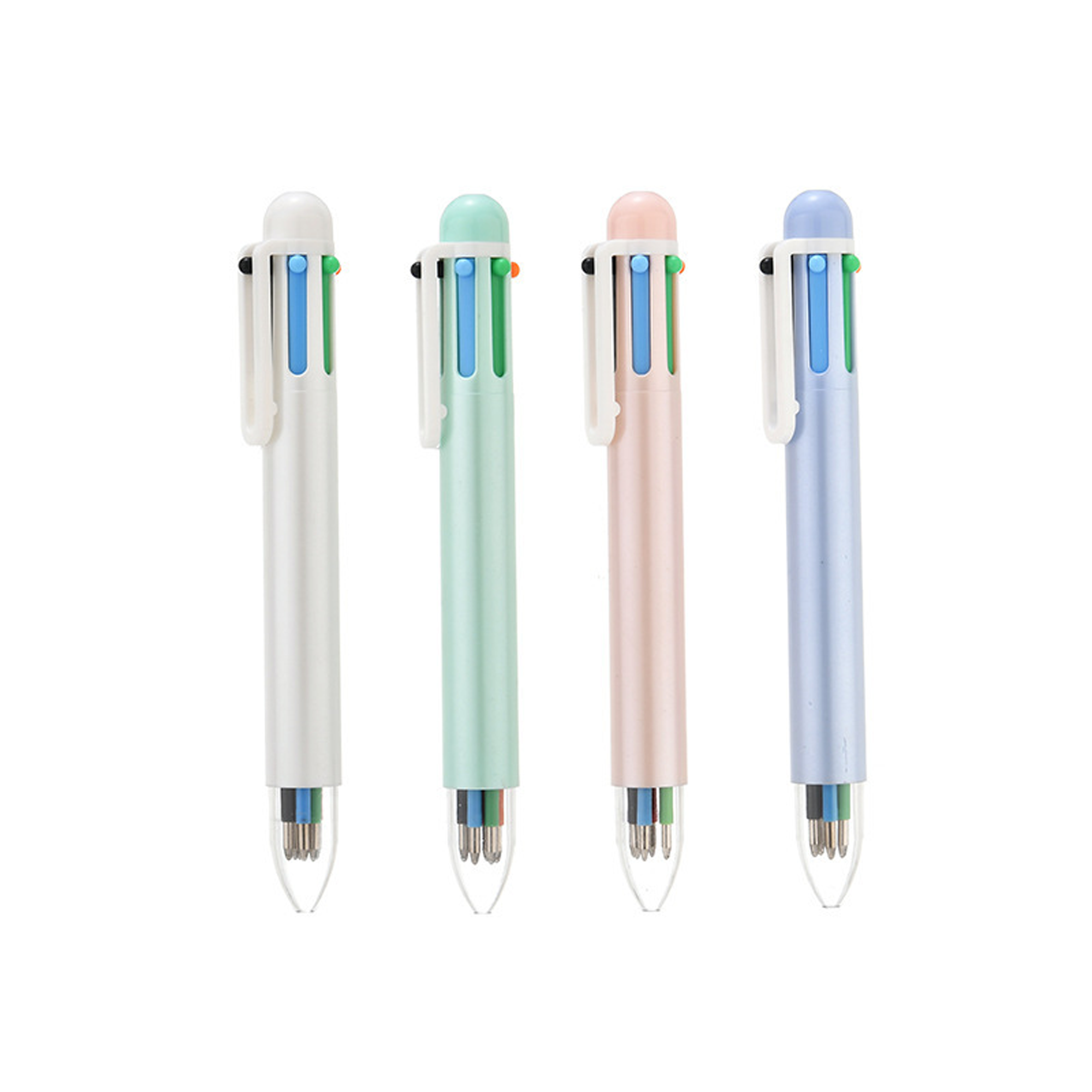6-in-1 Multicolor Plunger-action Retractable Ballpoint Pen 7