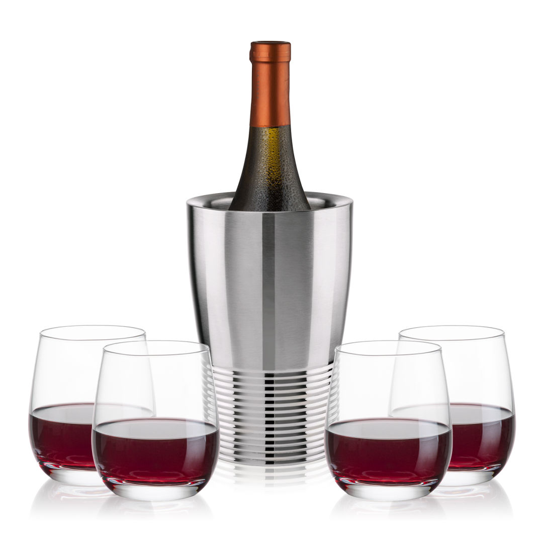 Genoa Wine Cooler & Salem Stemless Wine Set - Thumbnail 3