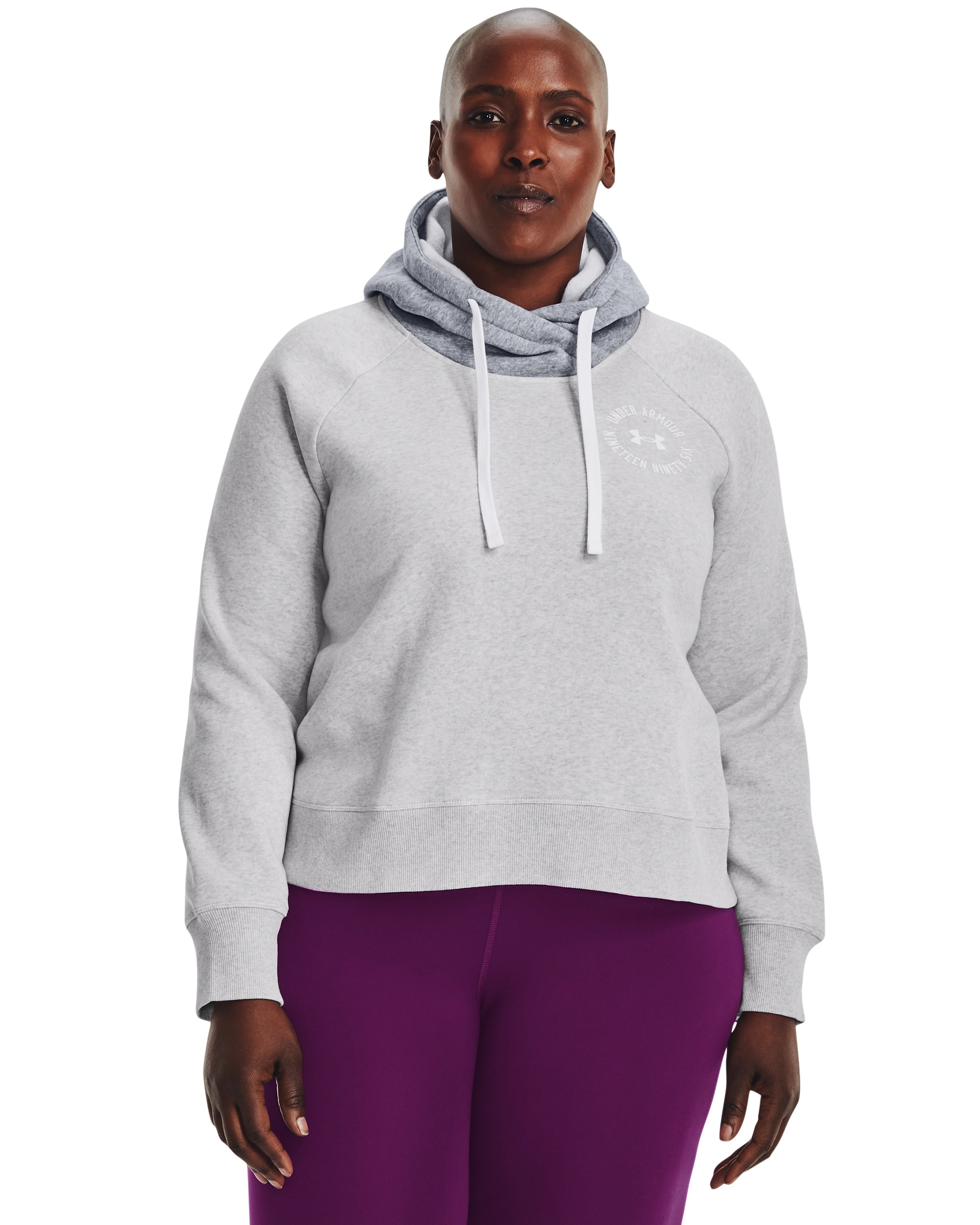UA Rival Fleece Colorblock Women's Hoodie 9