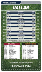 Magnet Football Sport Schedules - 4x7 Round Corners