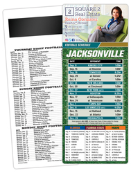 Football Schedule Laminated Card/Postcard with Magnet Strip 3.5x8.5 - 14 pt.