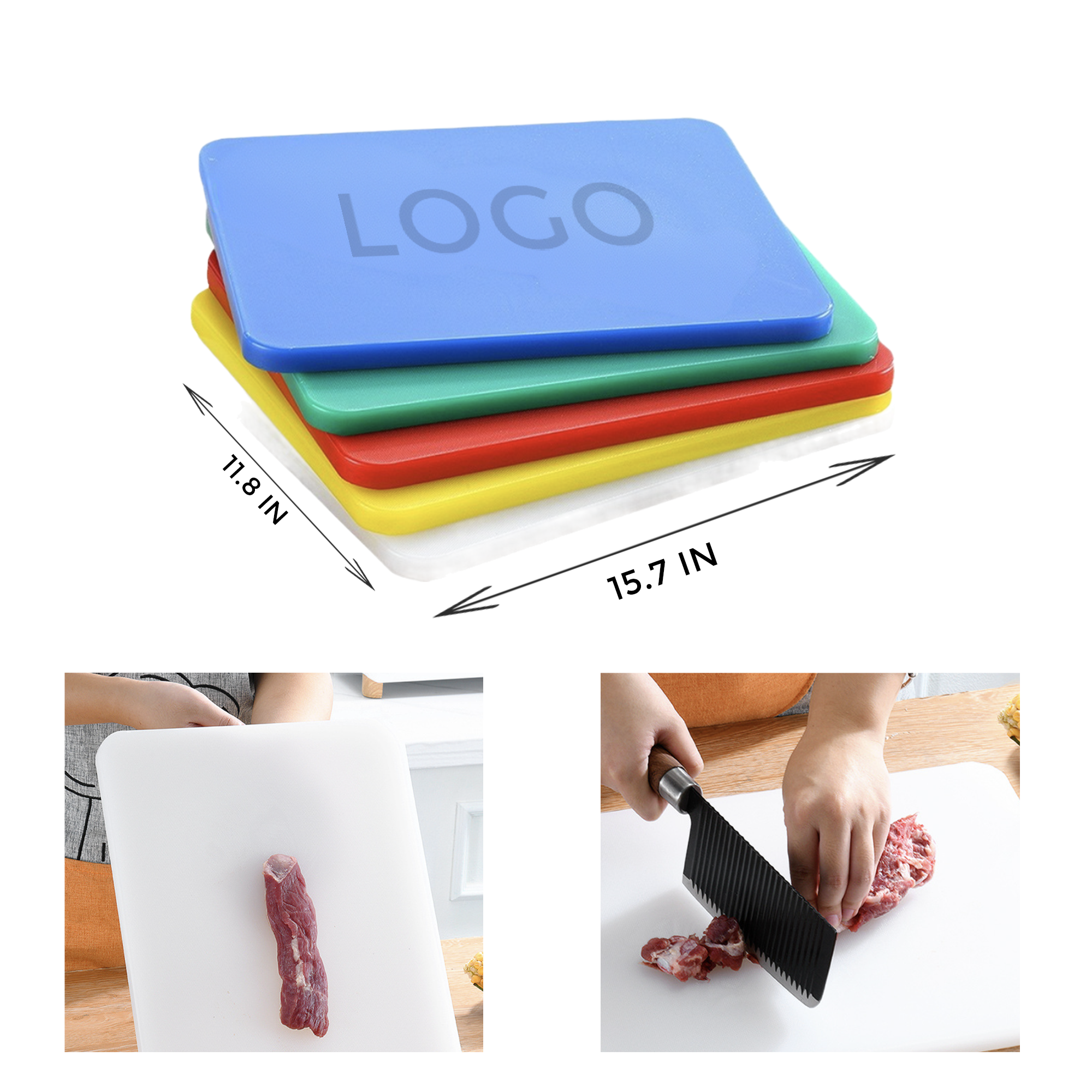 MOQ 10 PCS Convenient Thickened PE Plastic Cutting Board