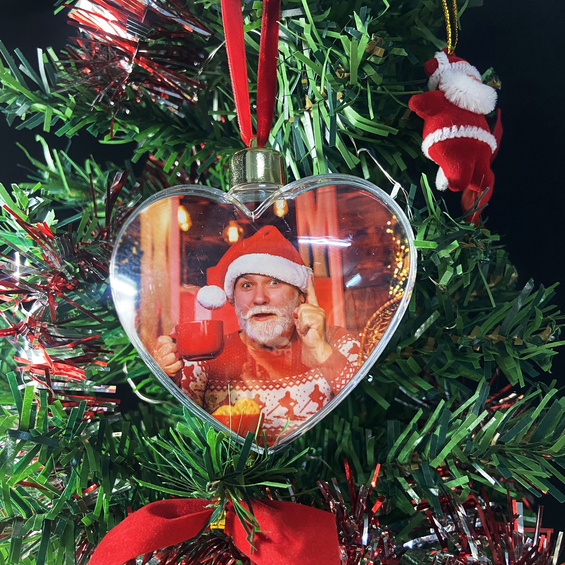 MDF Full Color Clear Heart Ornament 15
