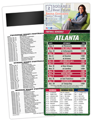 Football Schedule Laminated Card/Postcard with Magnet Strip 3.5x8.5 - 14 pt.