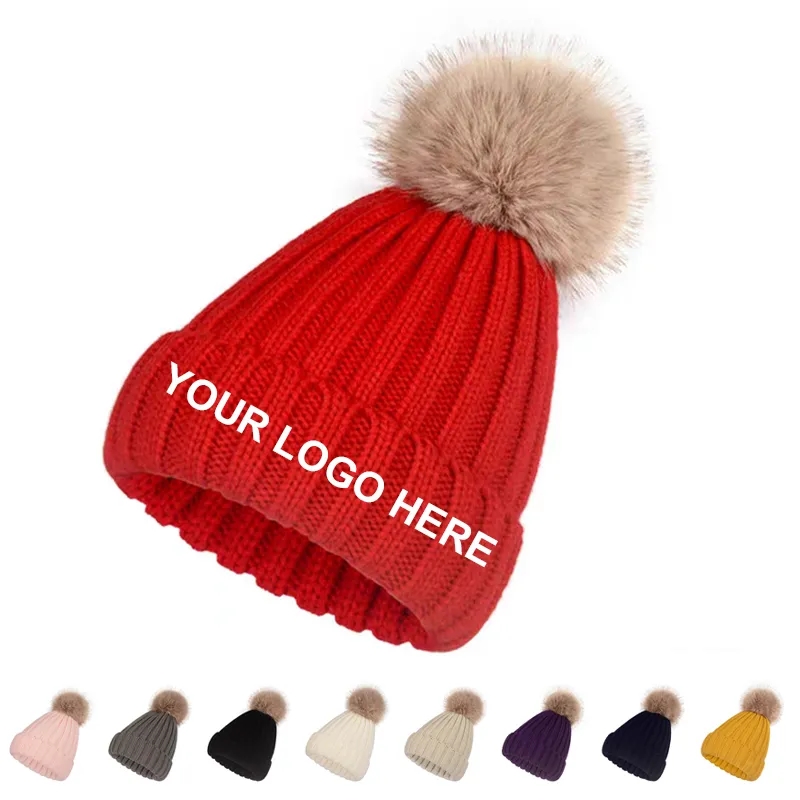 Women Winter Knitted Beanie Hat