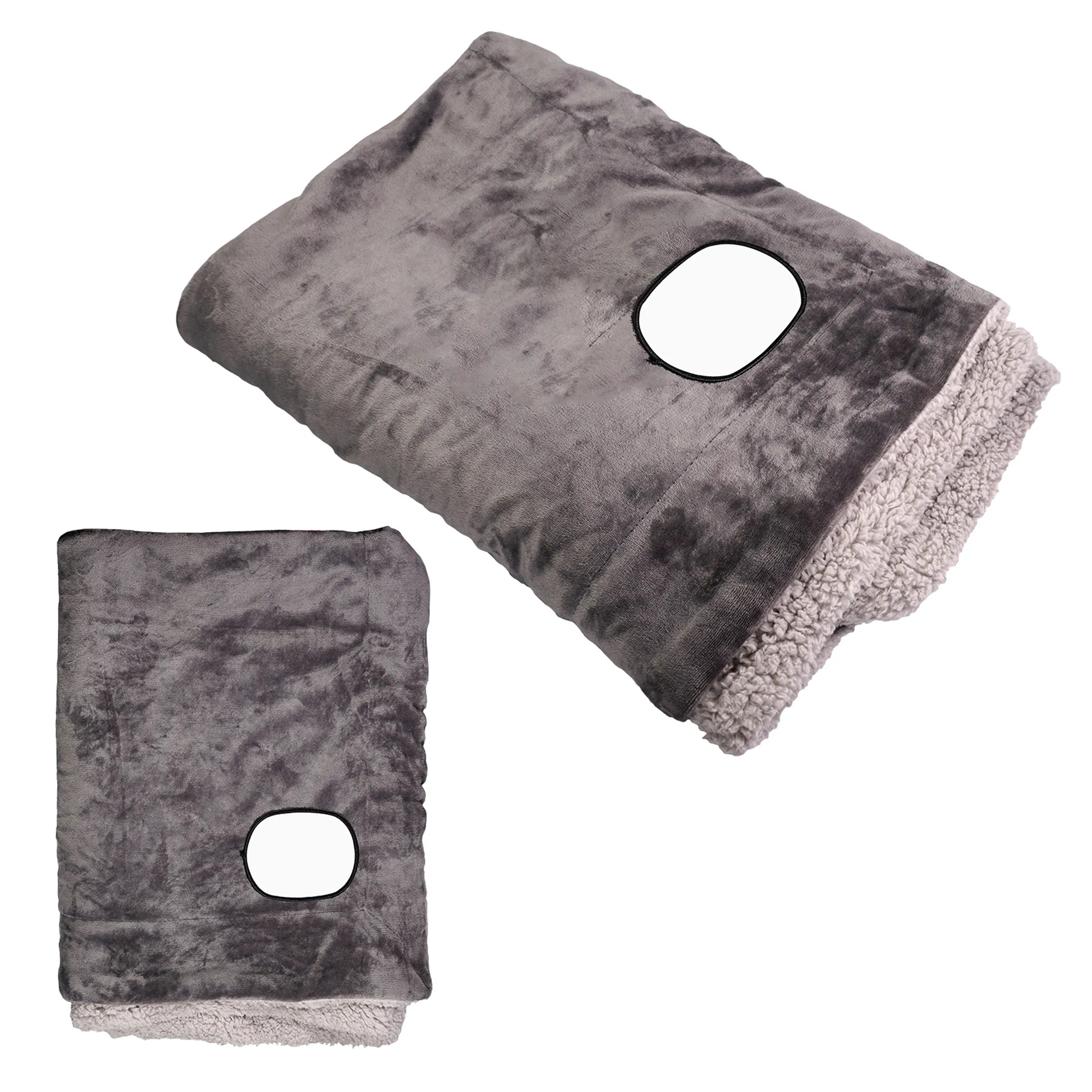 Sherpa Fleece Embroidered Emblem Blanket 3