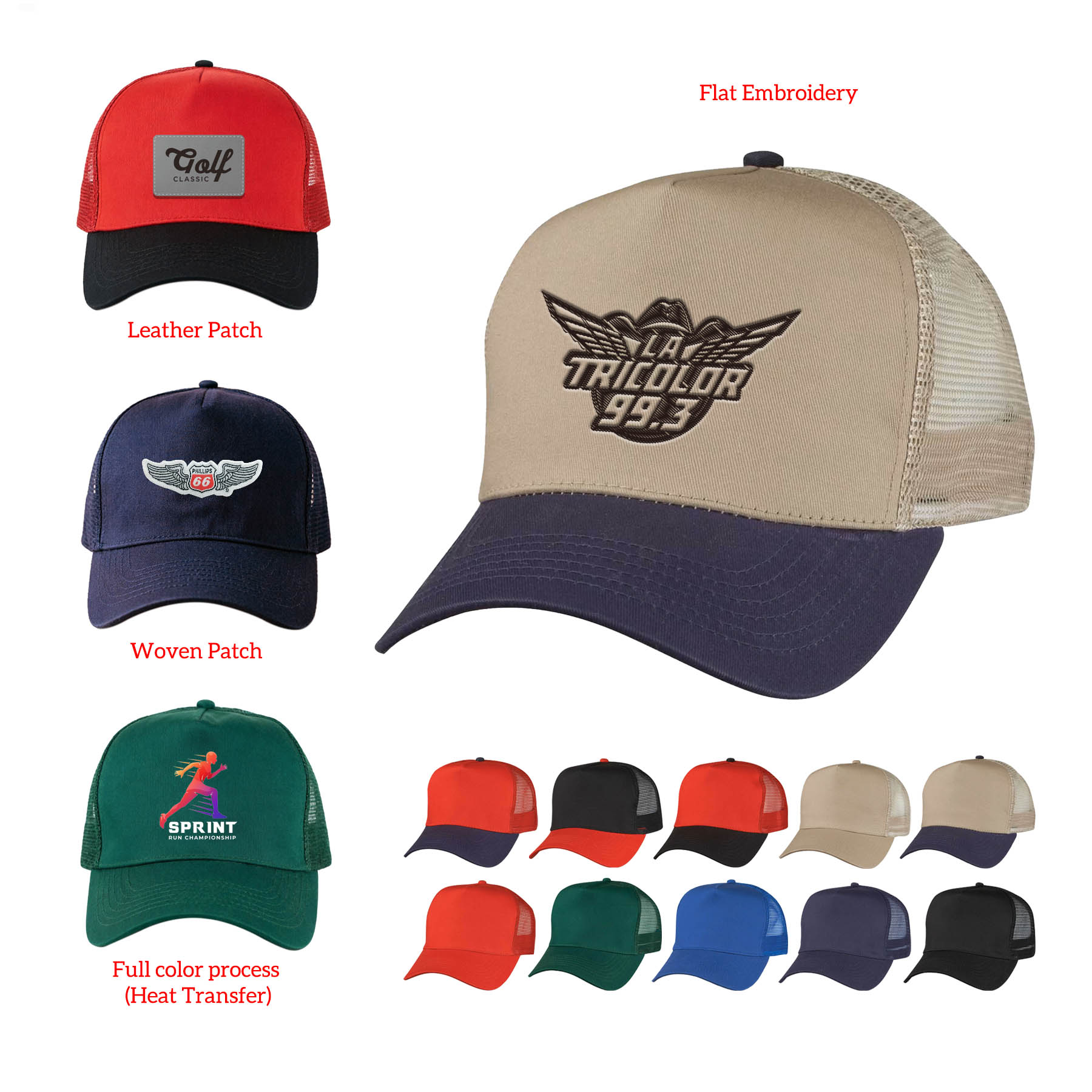 5-Panel Structured Cotton Twill Mesh Back Trucker Cap