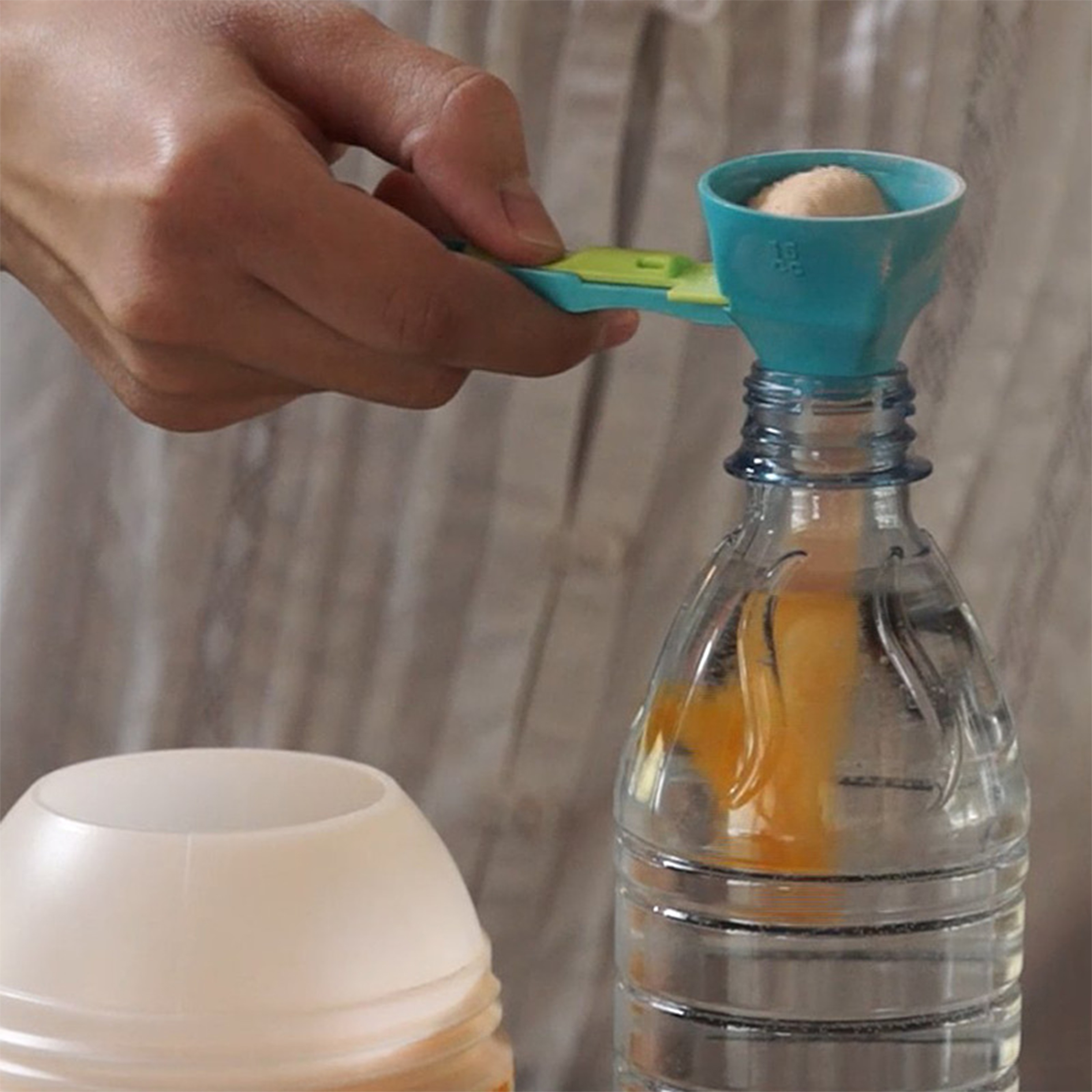 Sliding Scoop with Funnel for Spill-Free Powder Dispensing 8