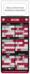 Baseball Schedule Magnet - Peel and Stick Business Card (3.5x9)