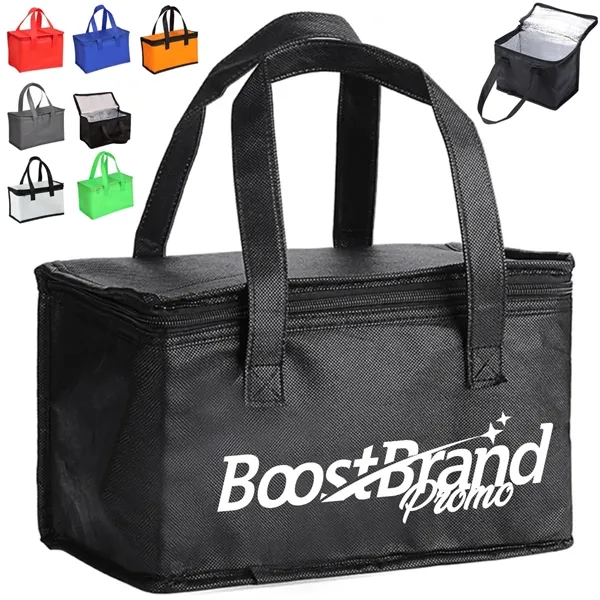 Custom Insulated Thermal Lunch Bag with Secure Zipper — Full-Color Cooler Bag