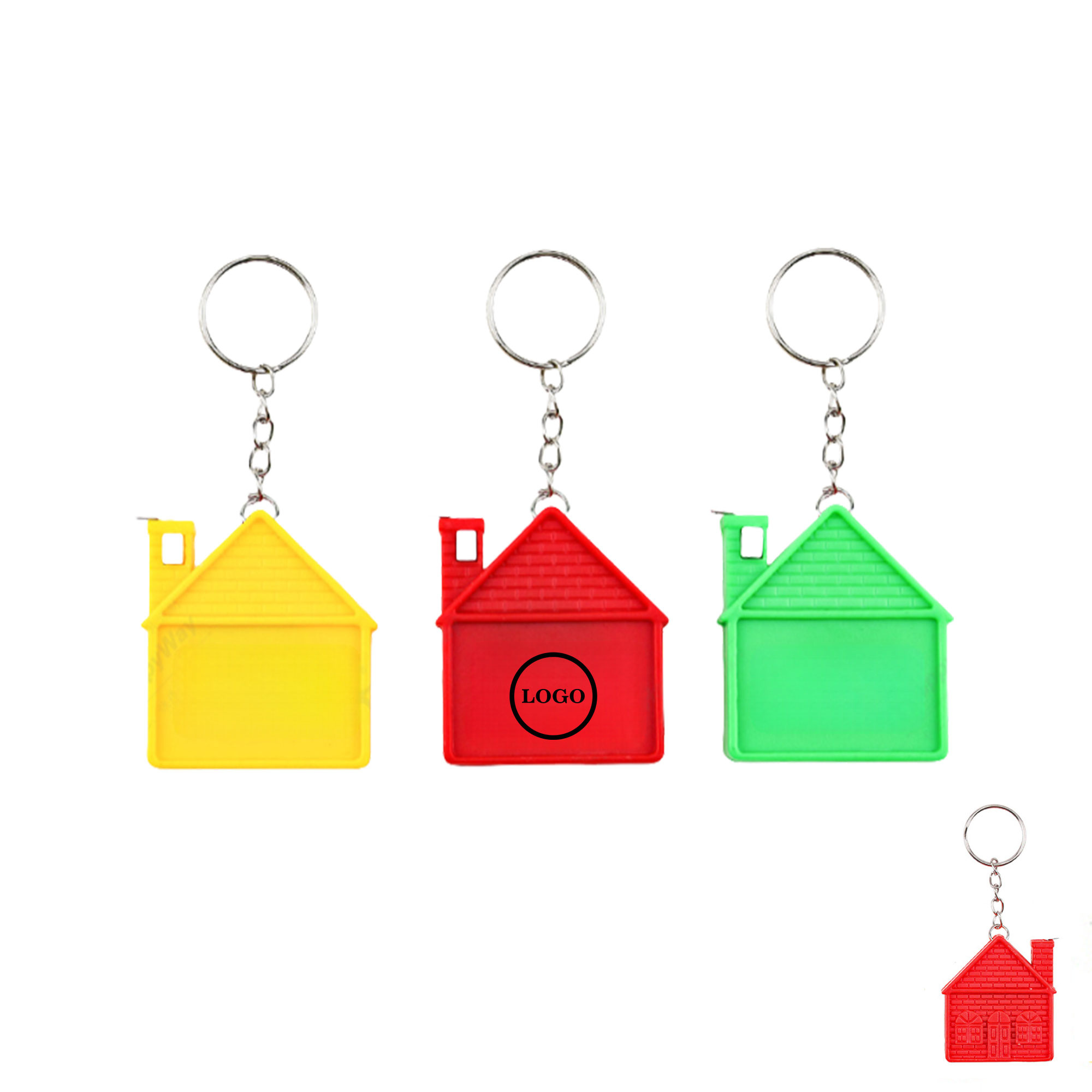 House-Shaped Keychain with Tape Measure 3
