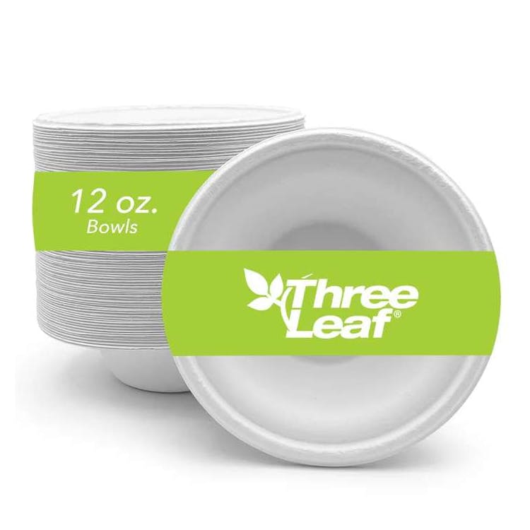 Three Leaf 12oz. Bagasse Bowls 25 Pack 3