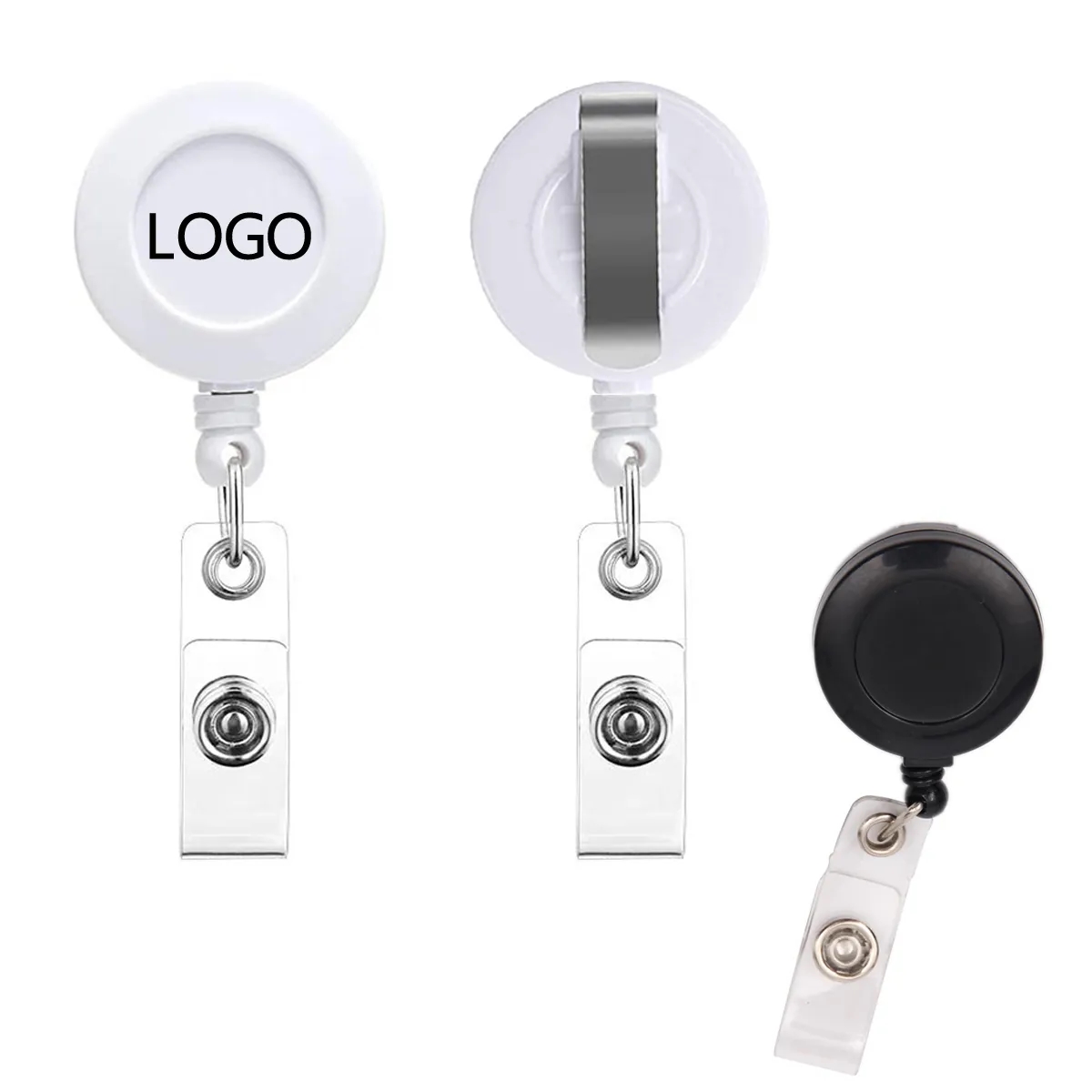 Retractable Badge Reel Holder With Clip