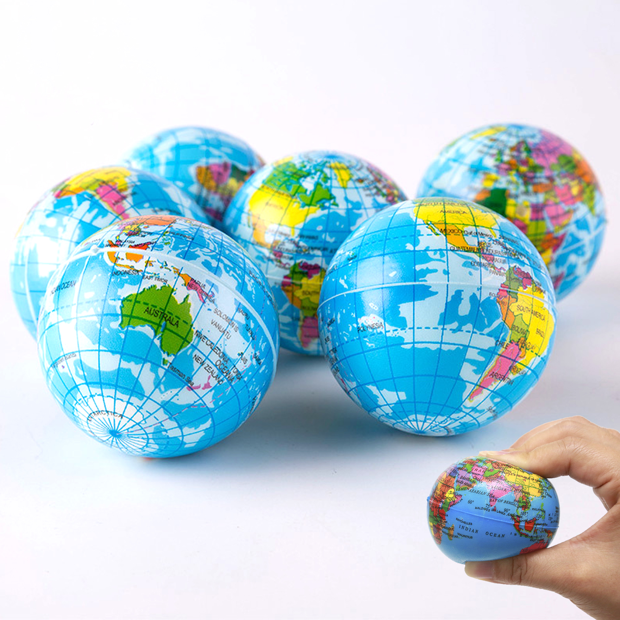 Mini World Map Foam Squeeze Ball 4