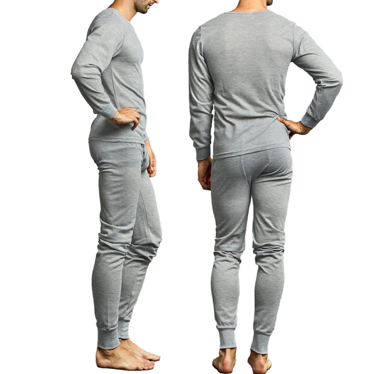 Men's Thermal Underwear Sets - Medium Gray 3