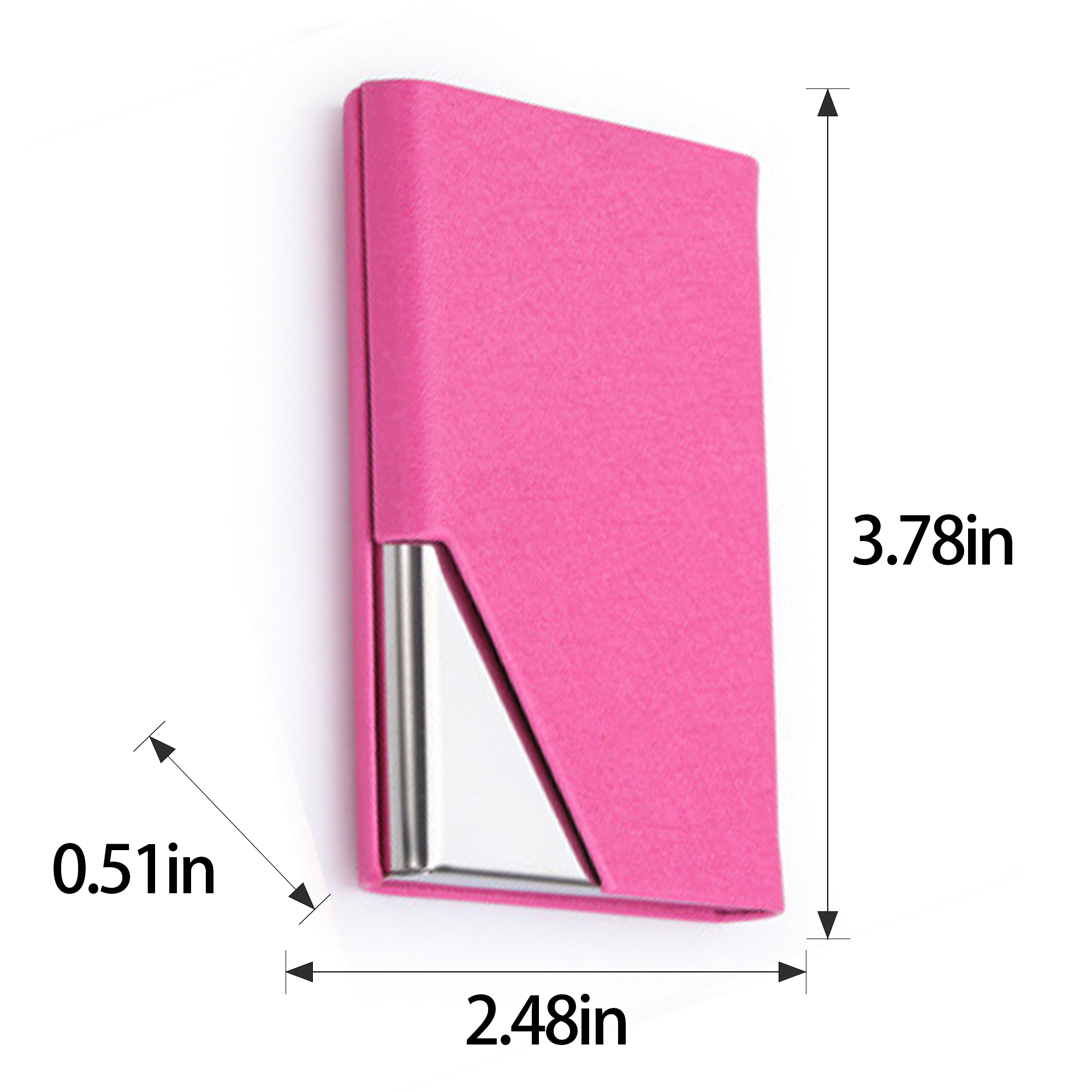 MOQ50 Slim Luxury Stainless Magnetic Business Card Organizer 7
