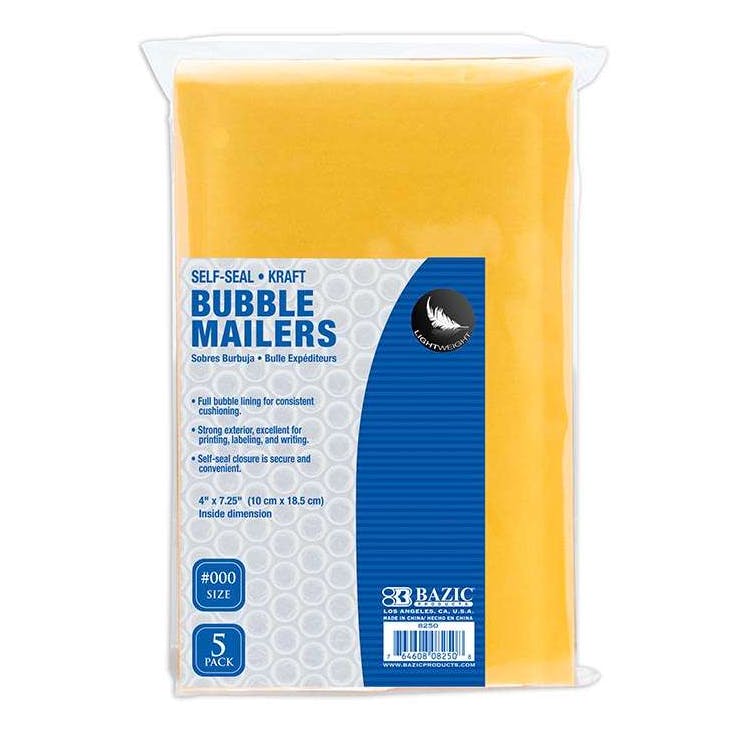 Self-Seal Bubble Mailers - 24 Pack 4" x 7.25"