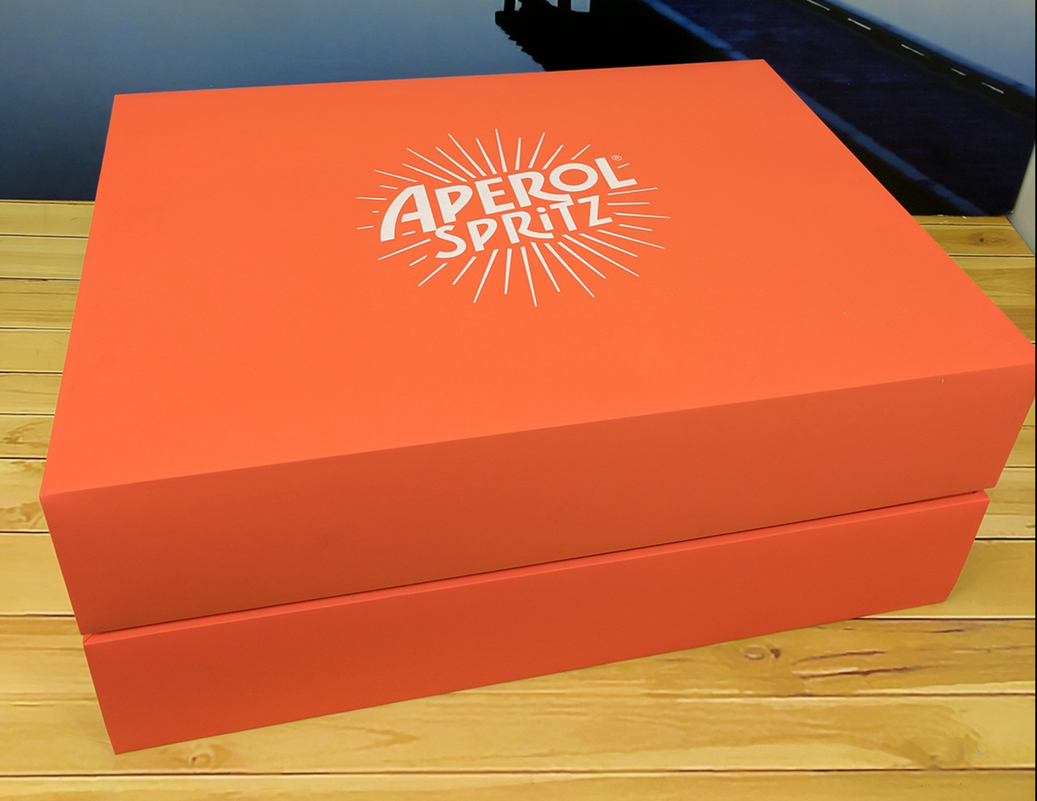 Custom Printed Full Color 2-Piece Soft Touch Luxury Gift Box - 13x3.5x3 46