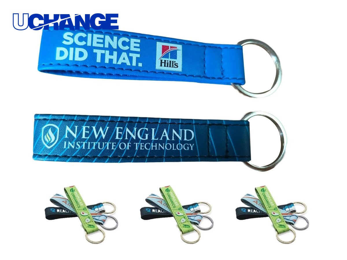 Full Color Wrap Leather Keychain for Church Gifts