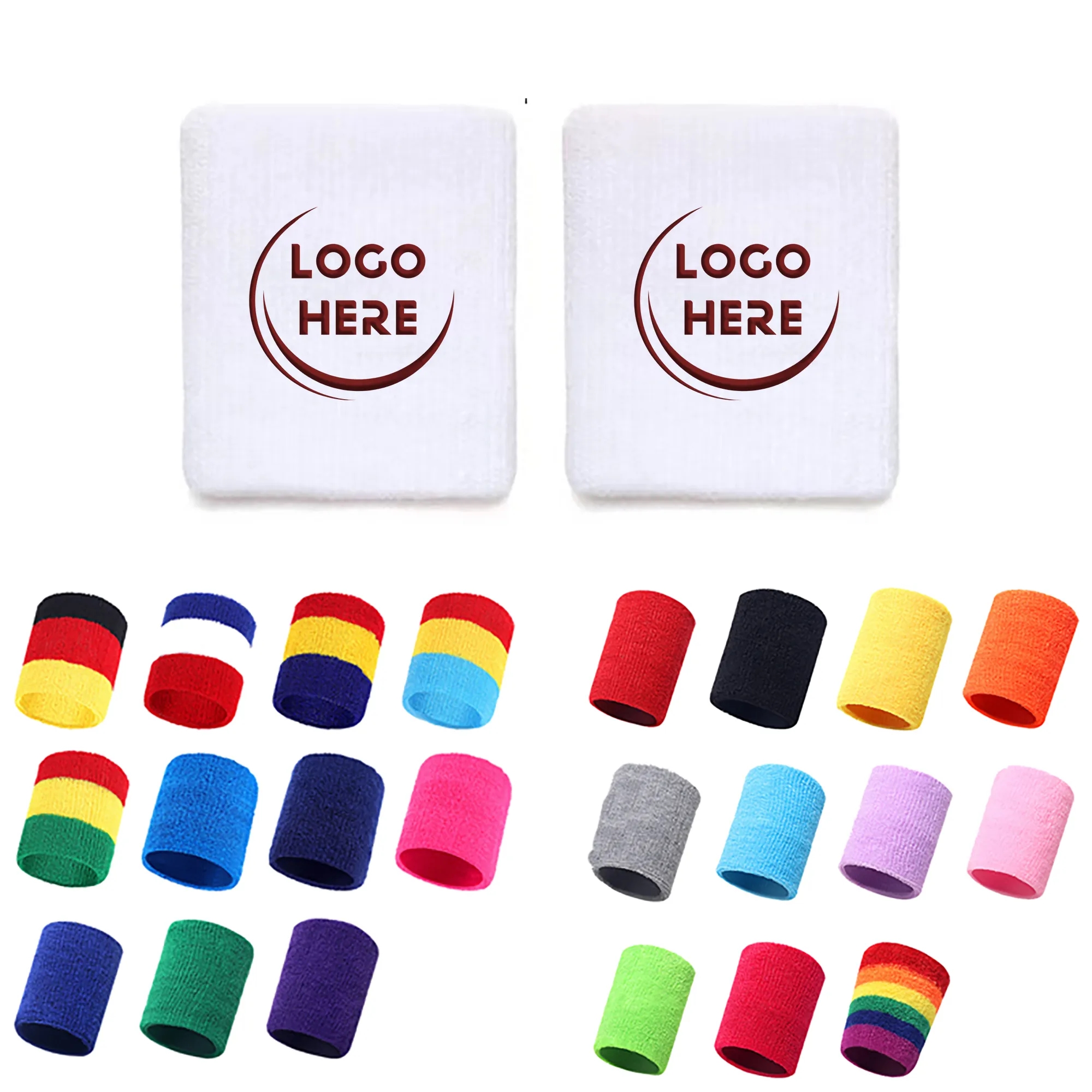Sport Cotton Elastic Wrist Sweatband