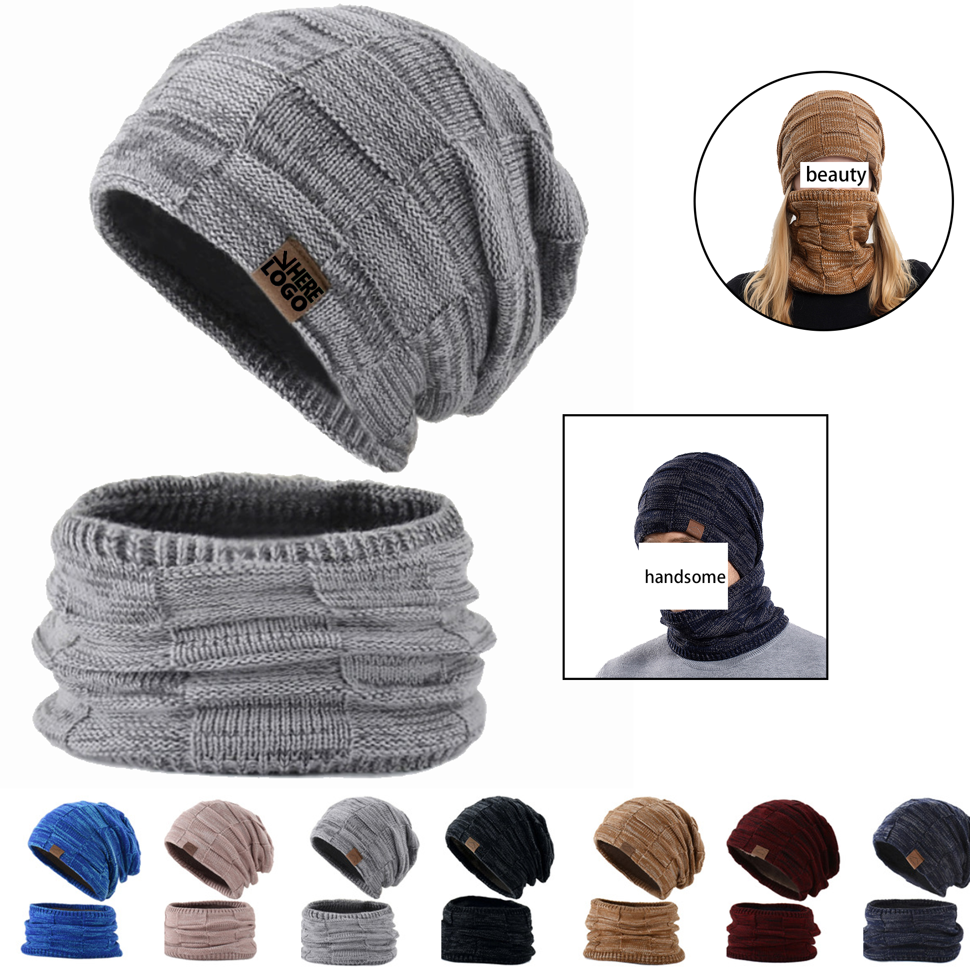 Scarf and Beanie Duo Set 7