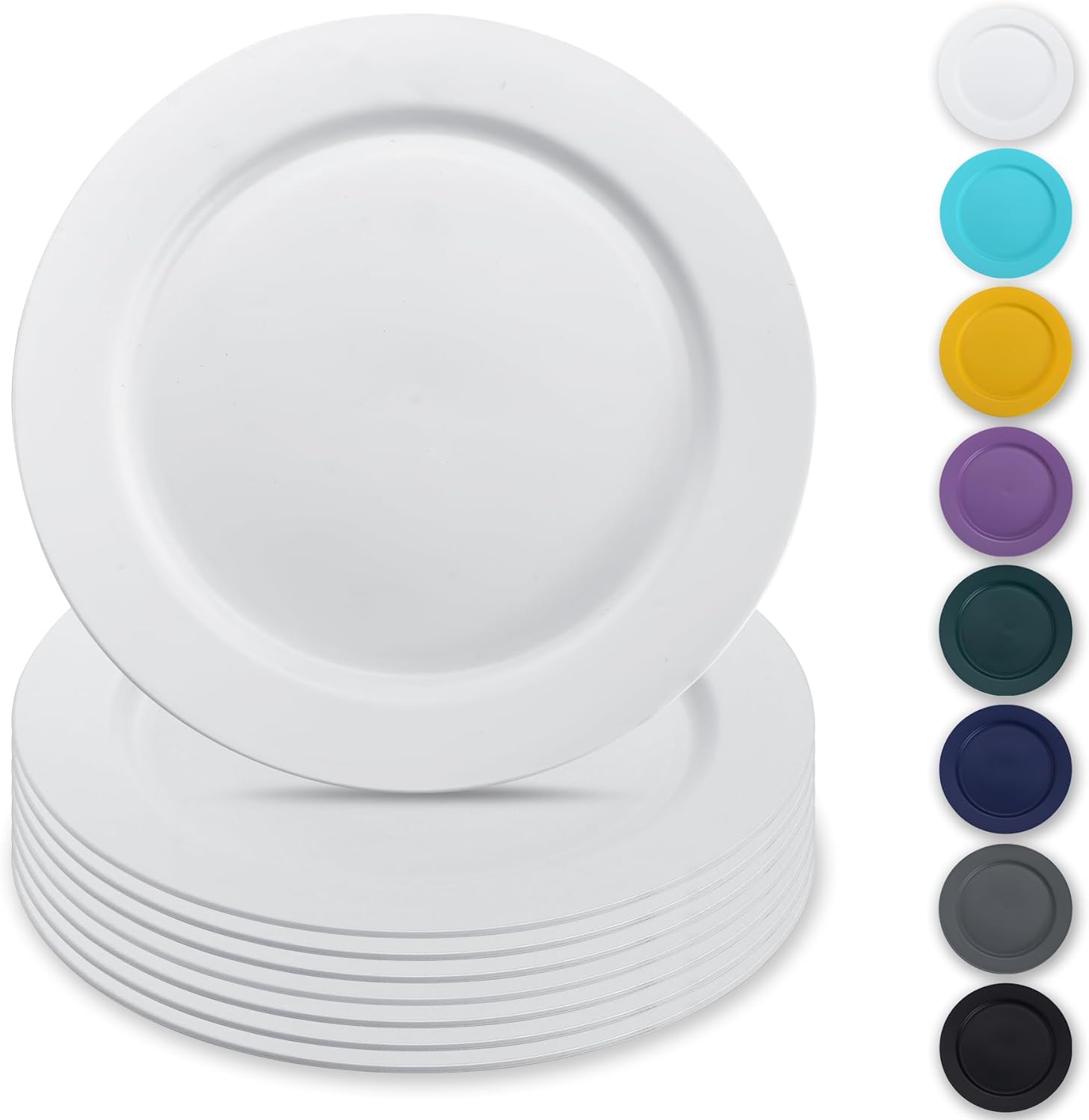 Reusable Flat Dinner Plates 10