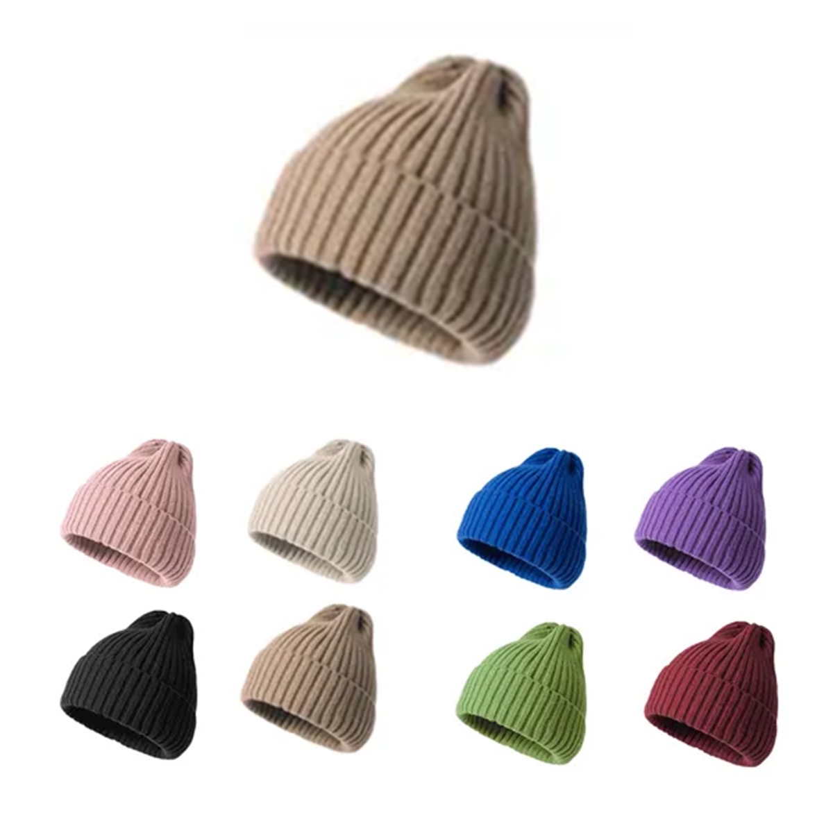 Warm Cozy Embroidery Knitted Cuffed Beanie