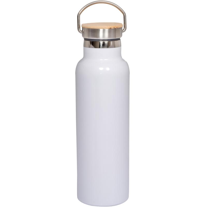 20 Oz. Double-Wall Bottle with Bamboo Lid - Thumbnail 4
