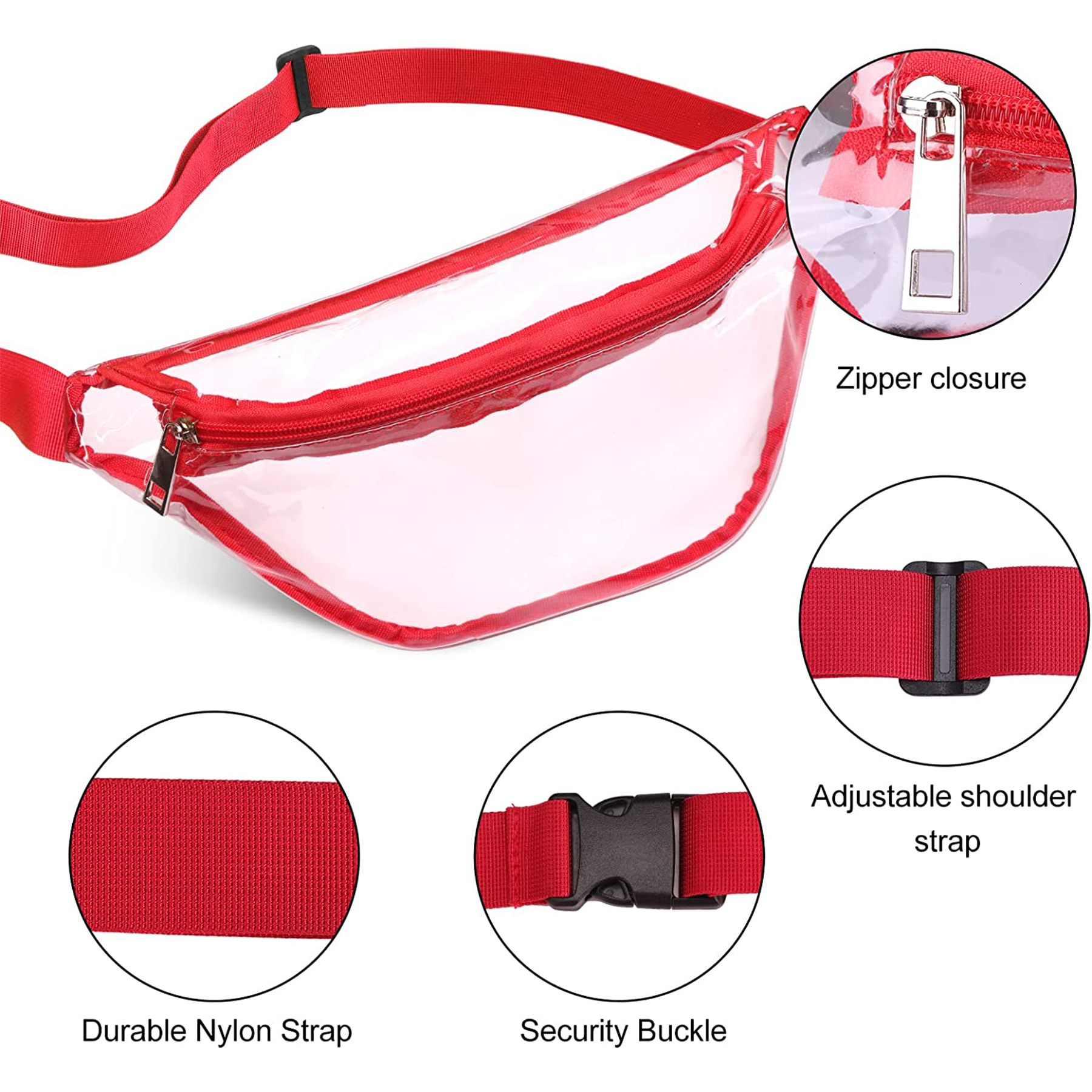 Clear Fanny Pack MOQ 50PCS 10