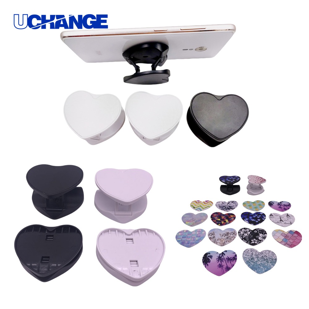 Marble Heart Phone Grip Holder Stand