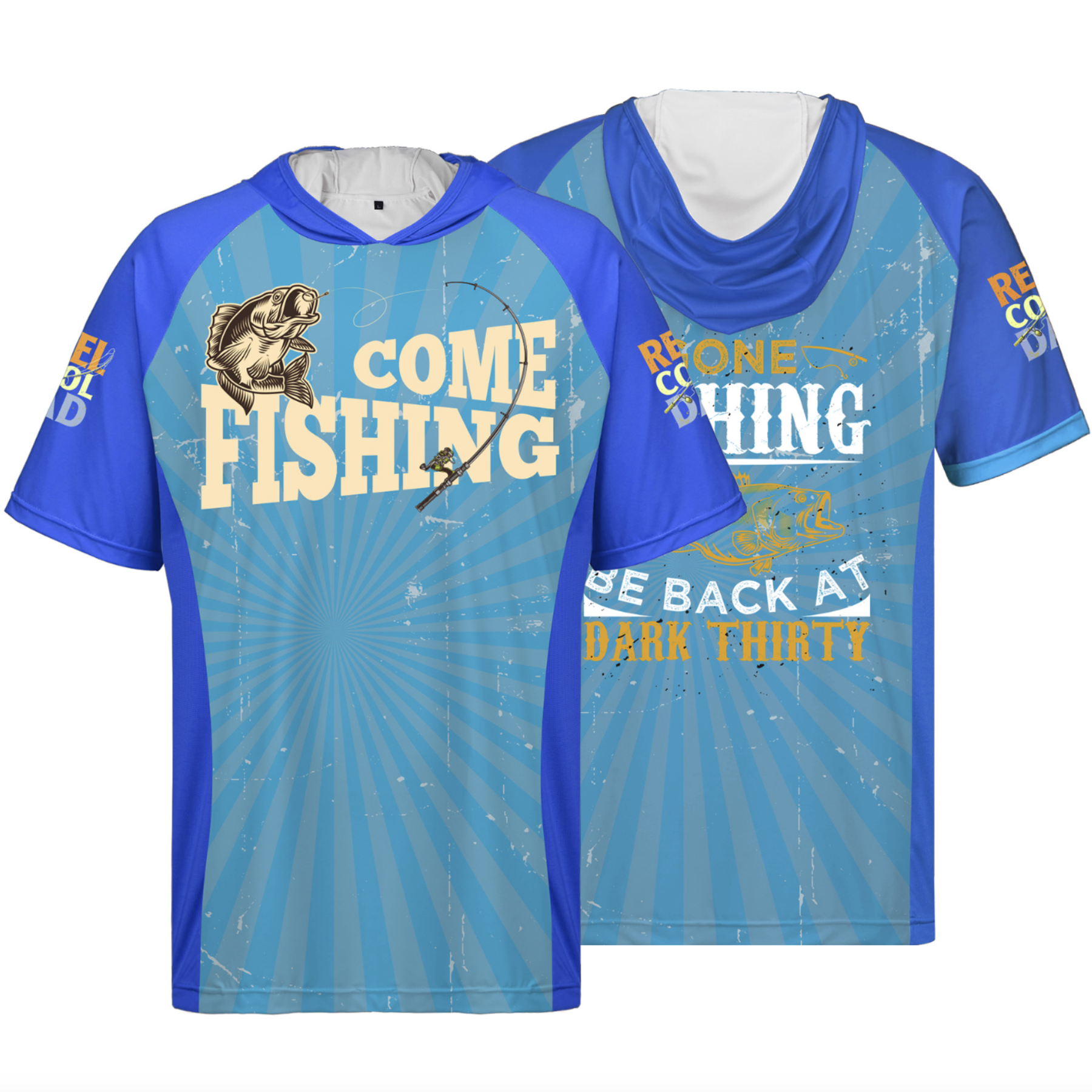 Custom UPF 50+ Short Sleeve Hooded Performance T-Shirt