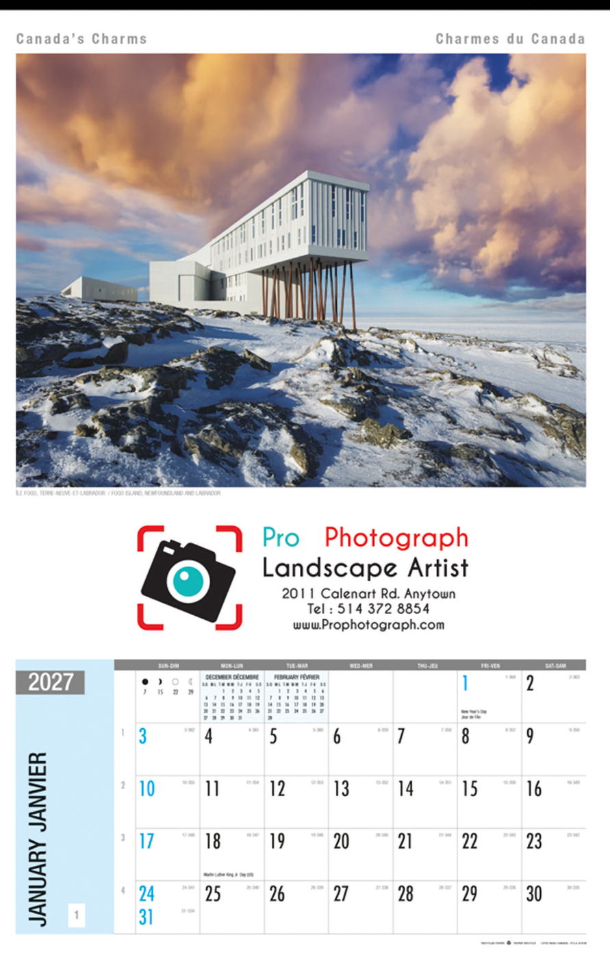 PCA 5100 Canada's Charms Wall Calendar
