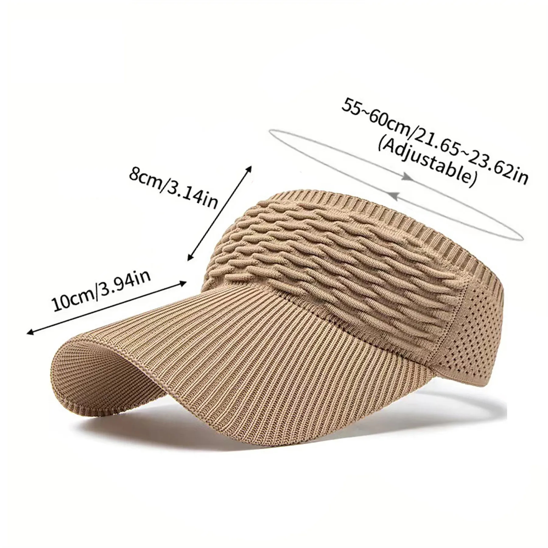 Women Knitted Elastic Visor Hat 22