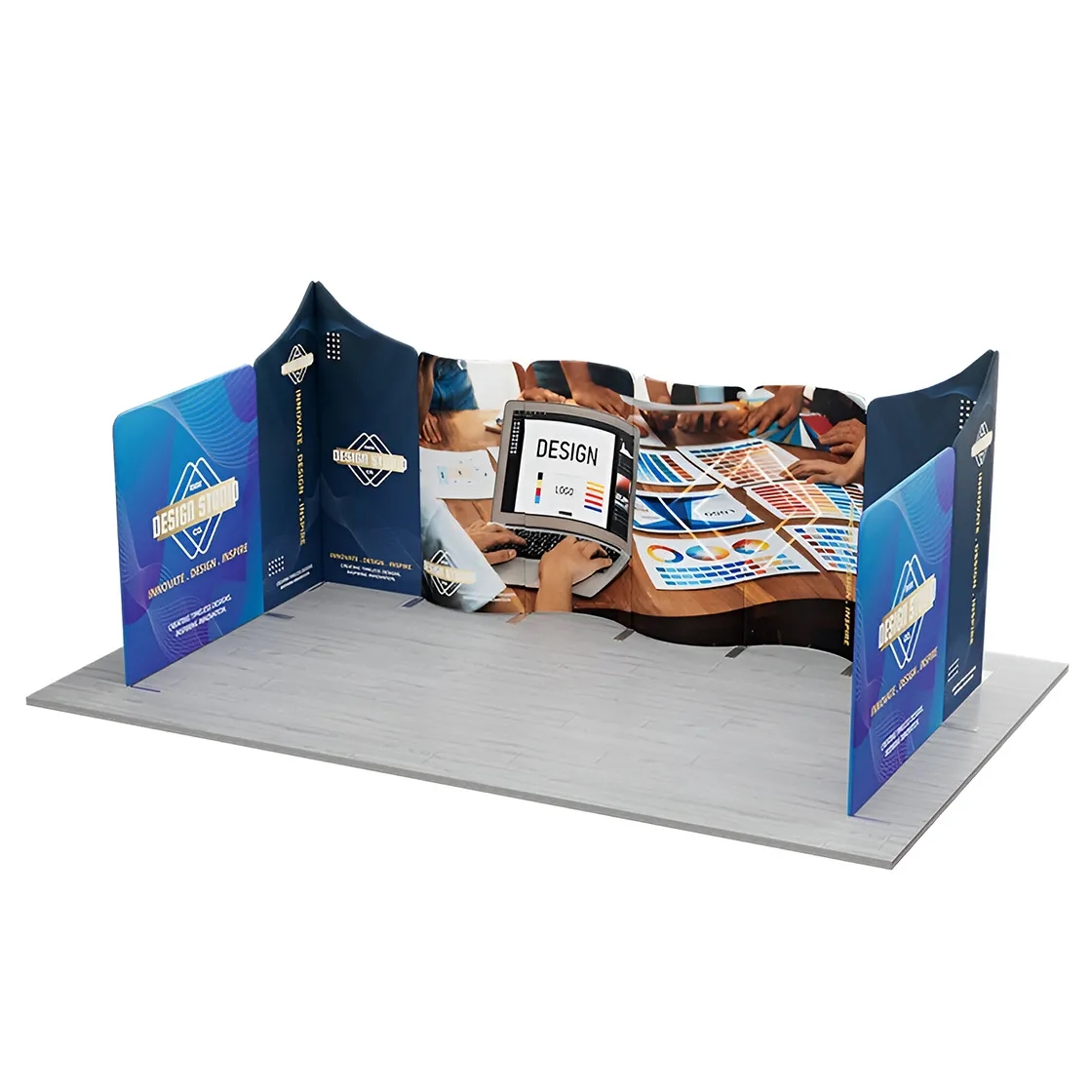 20ft Magnetic Modular Fabric Displays - U Shape 14