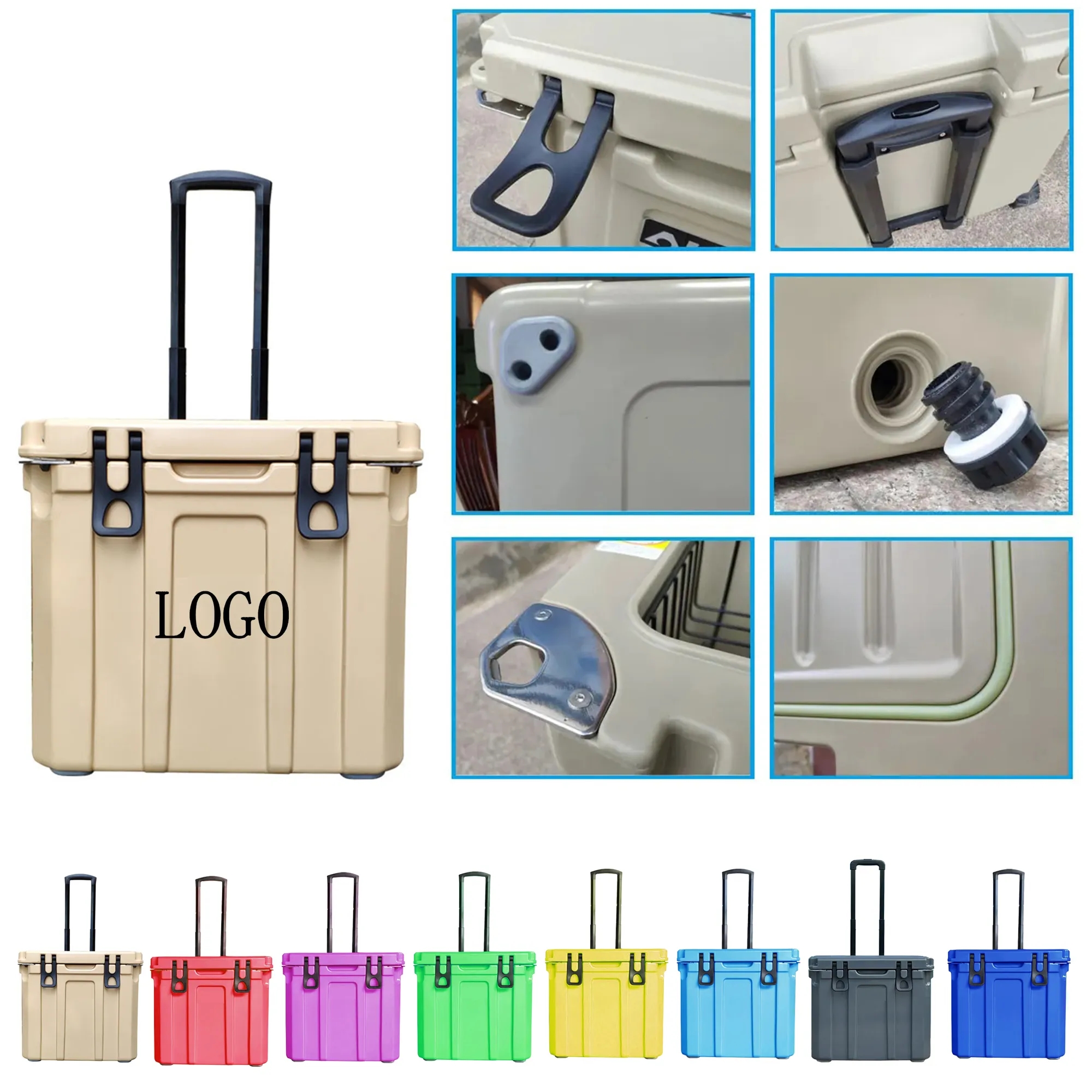 37QT Insulated PE Luggage Cooler
