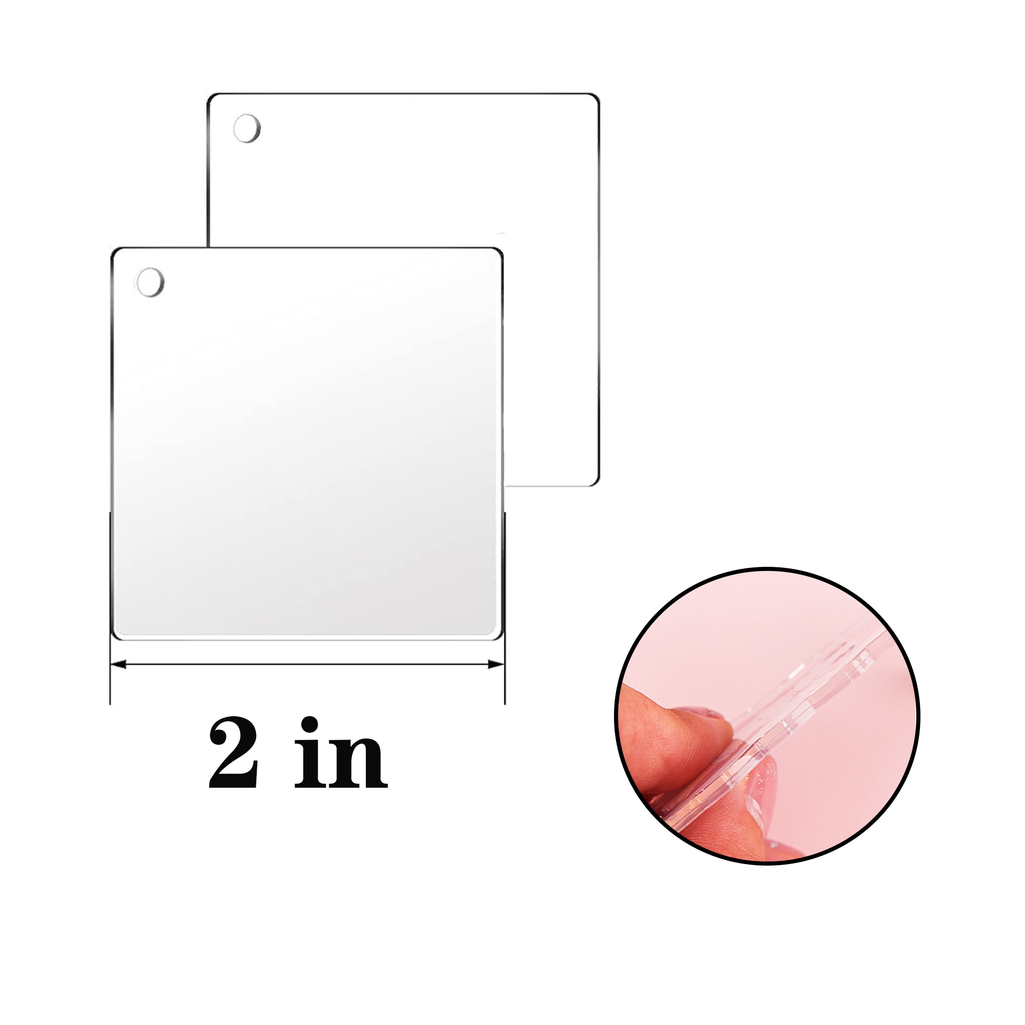 Portable Double Layer Acrylic Keychain 5