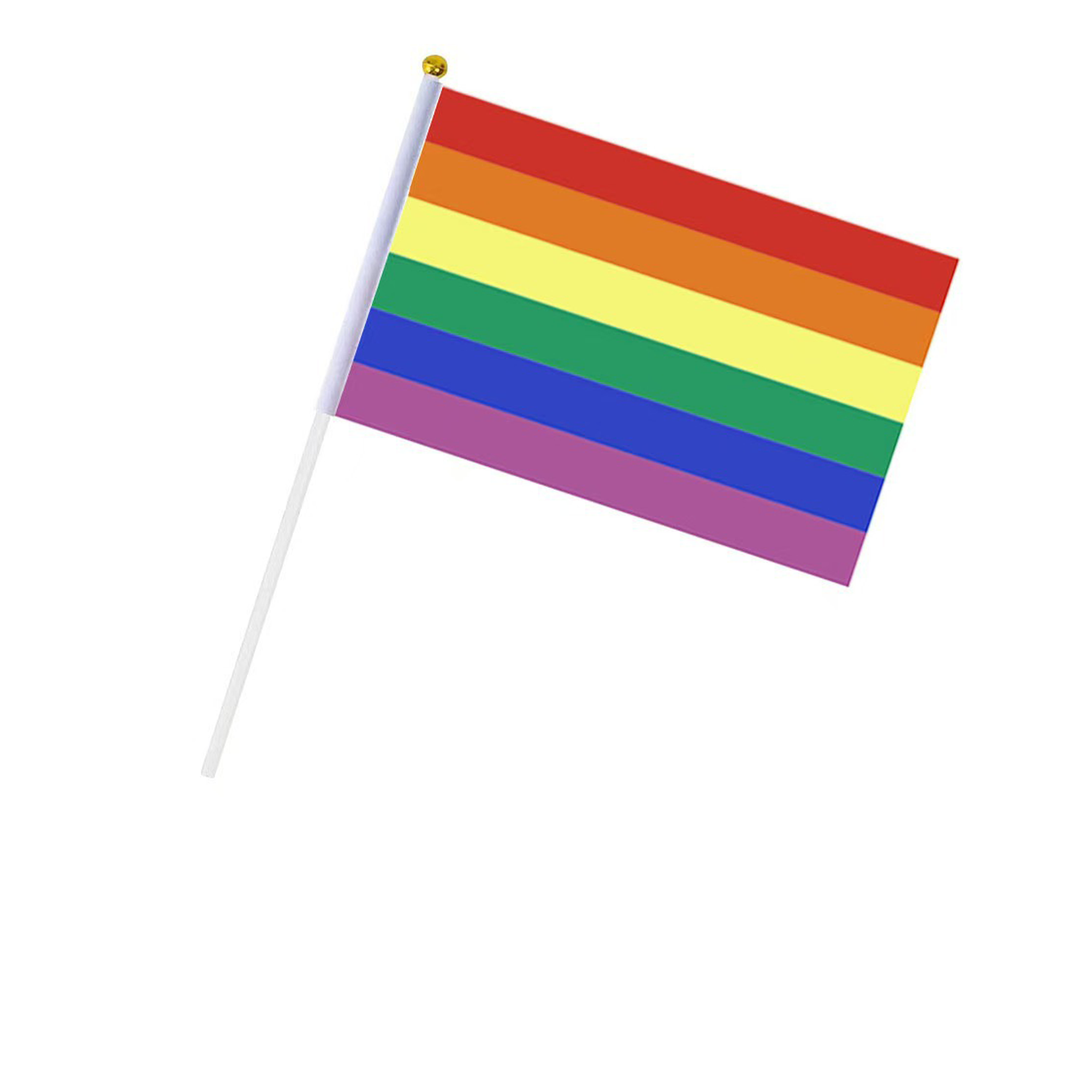 Polyester Hand-Waving Rainbow Flag 12