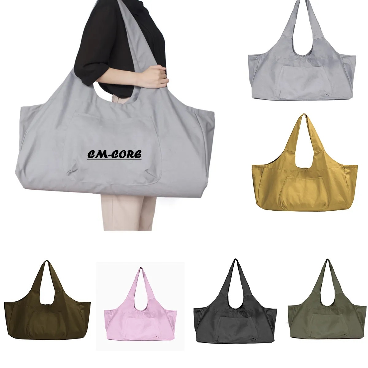 Large Yoga Mat Tote Bag, custom tote bag with logo imprint 2
