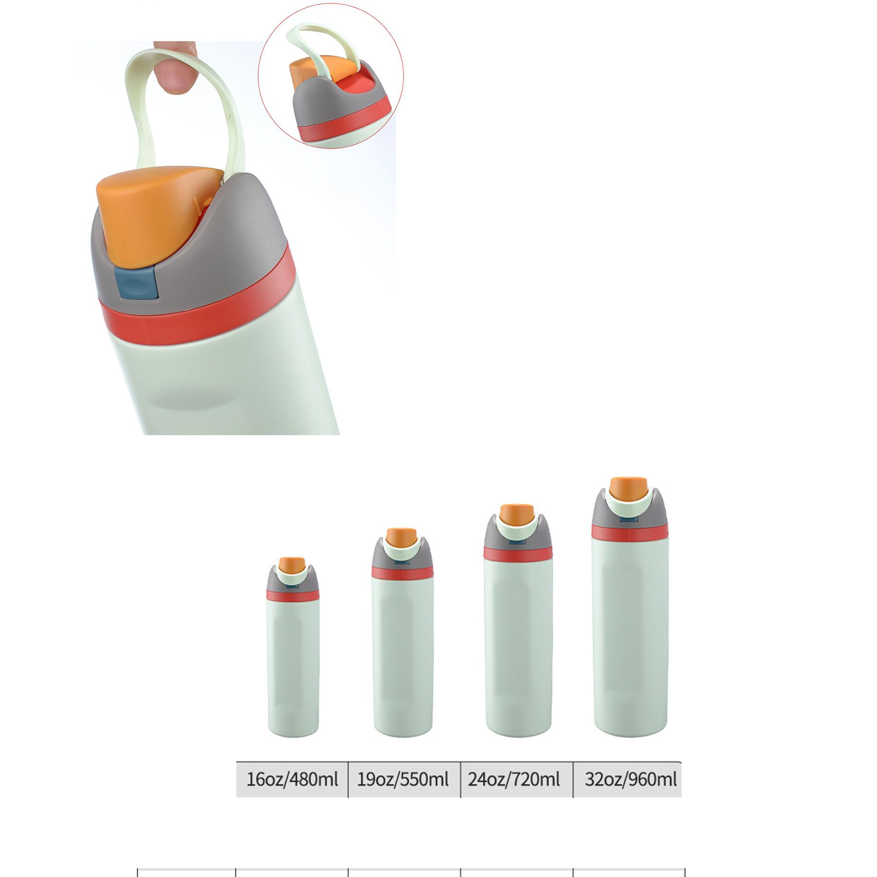 Stainless Steel Water Bottle with Straw 7
