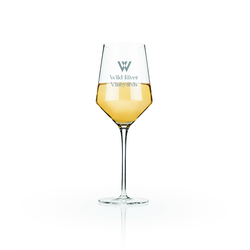 Viski Raye Angled Crystal Chardonnay Glass - Thumbnail 3