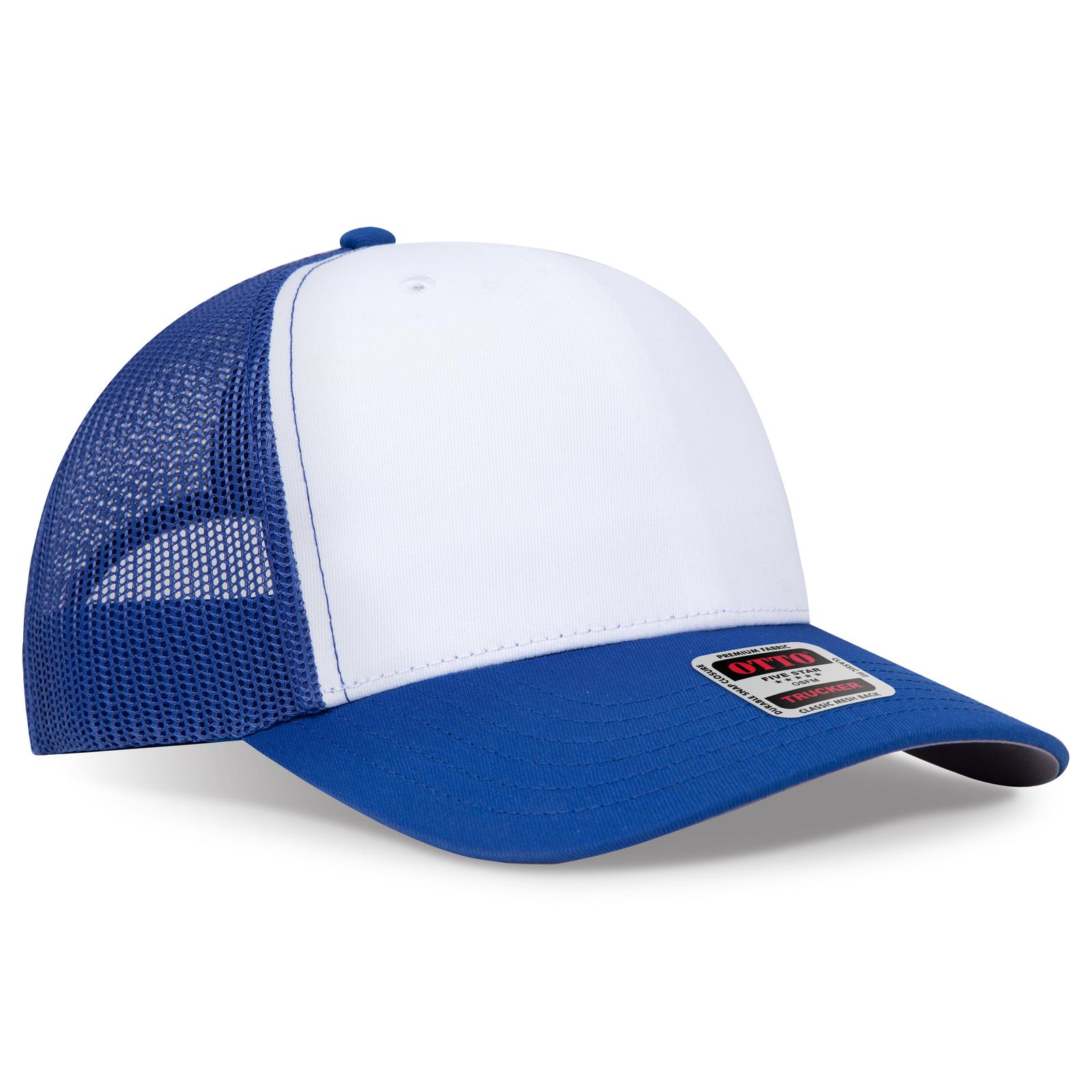 OTTO CAP® Seamless 6 Panel Mid Profile Mesh Back Trucker Hat 11